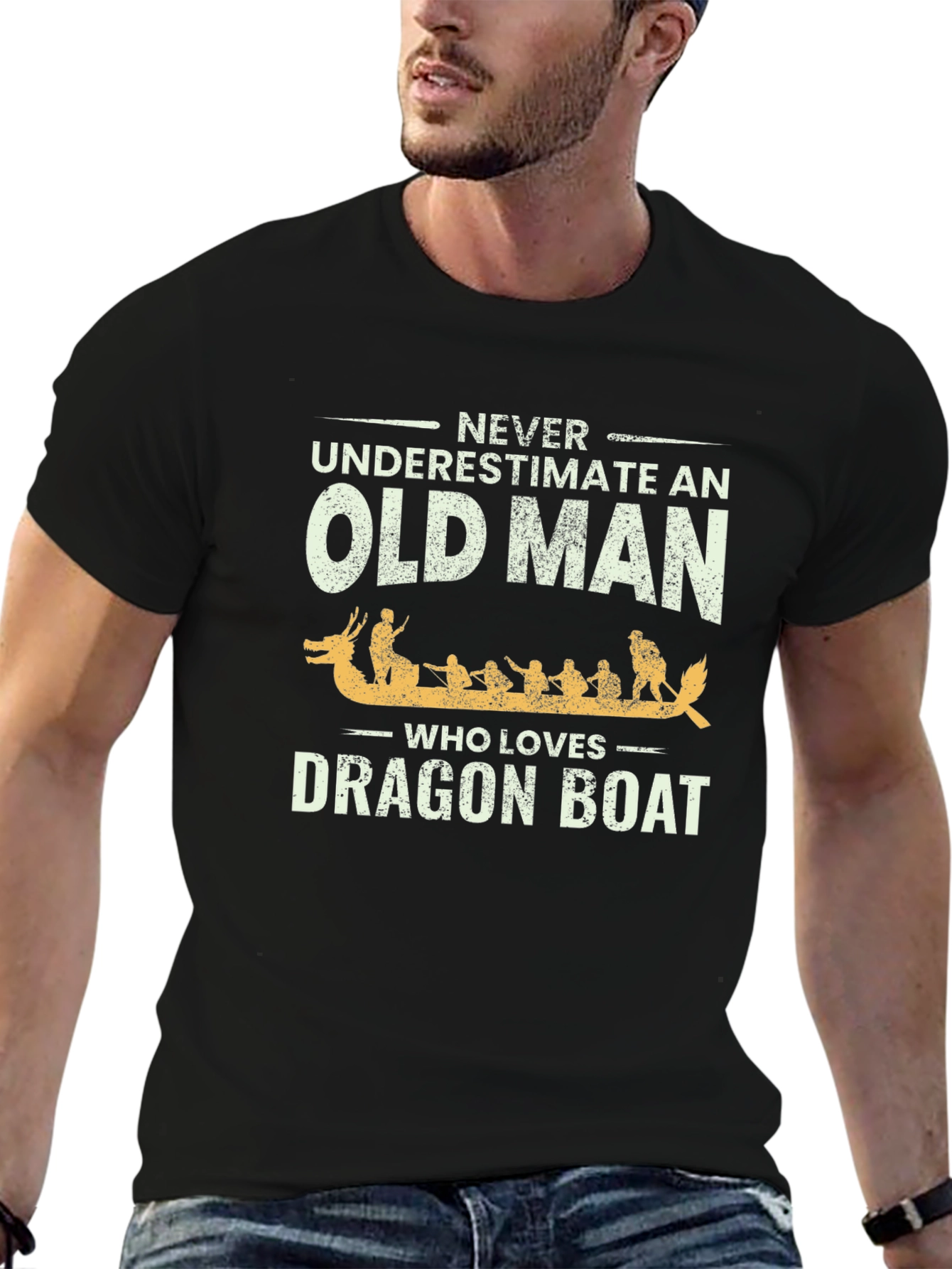 Old Man Dragon Boat T-Shirt