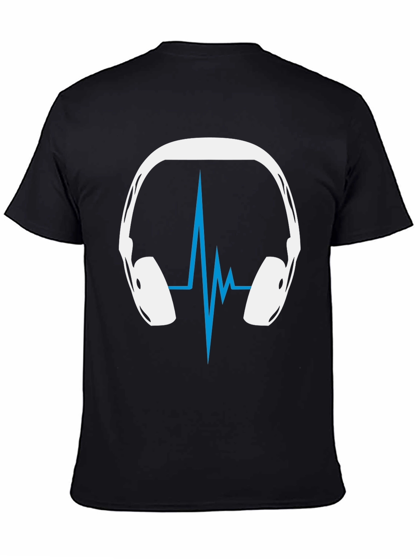 Headphones Heartbeat Graphic Tee - Music Lover Shirt