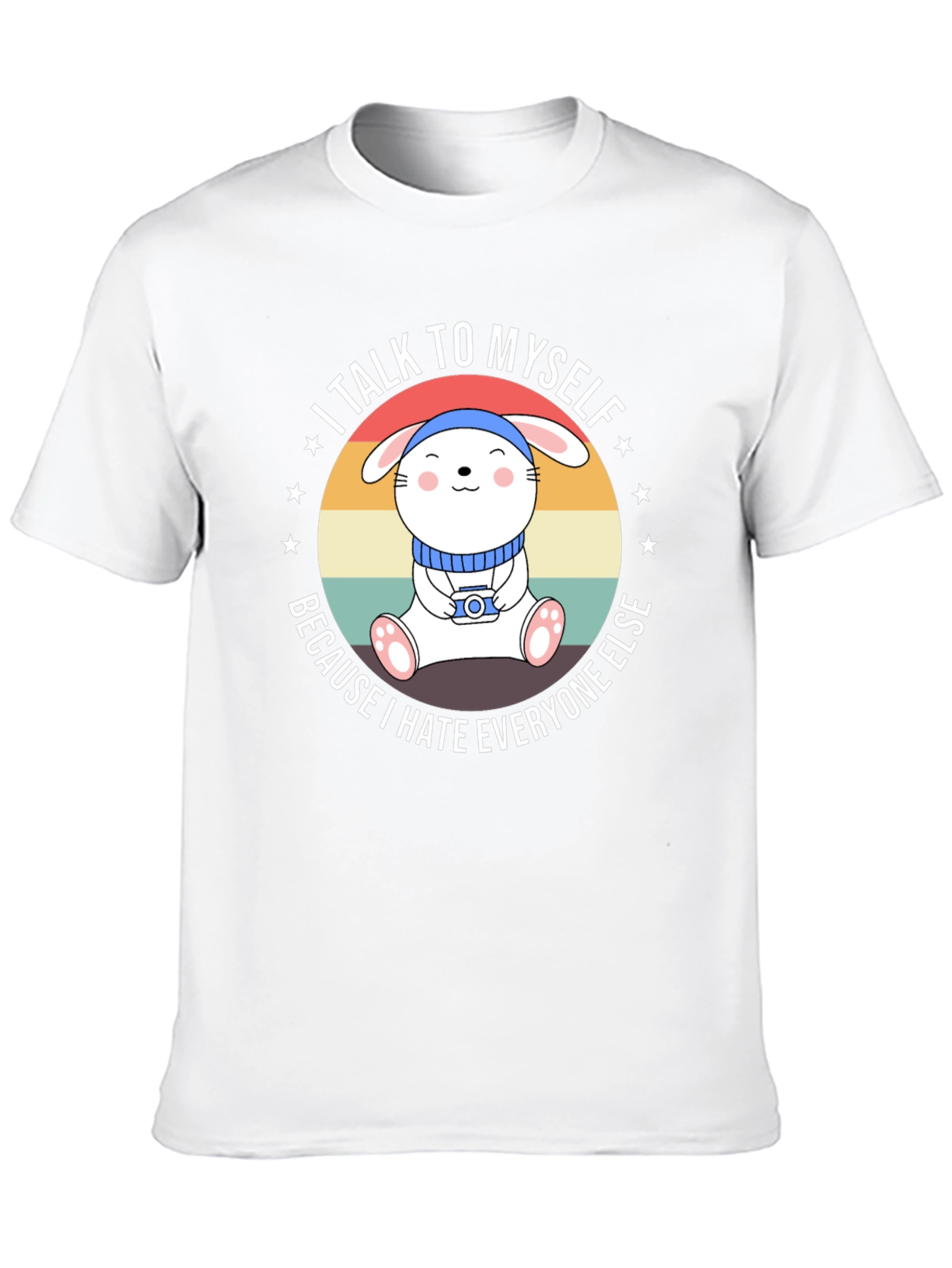 I Talk To Myself Funny Bunny T-Shirt