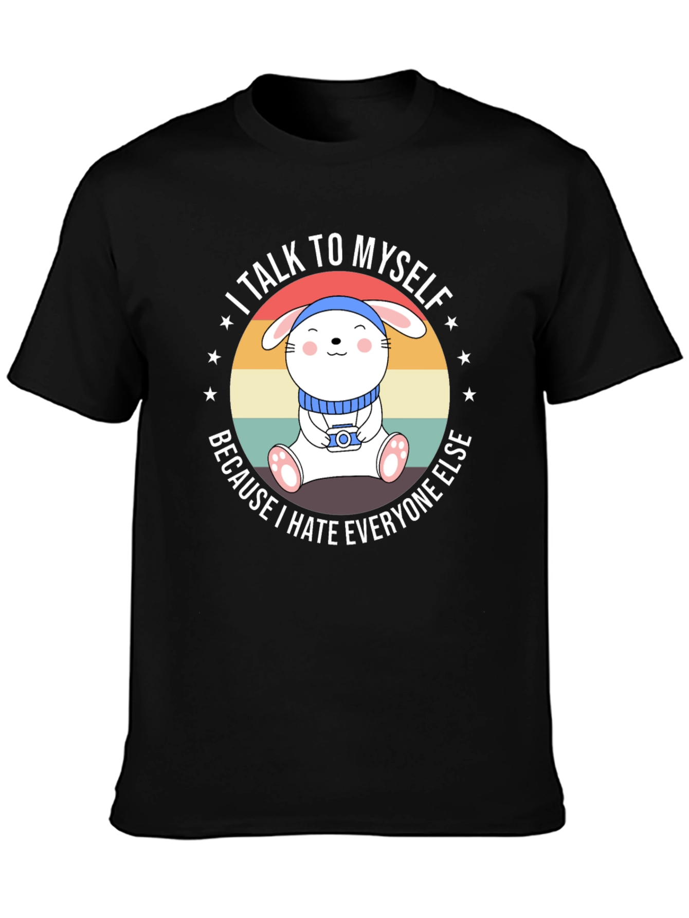 I Talk To Myself Funny Bunny T-Shirt