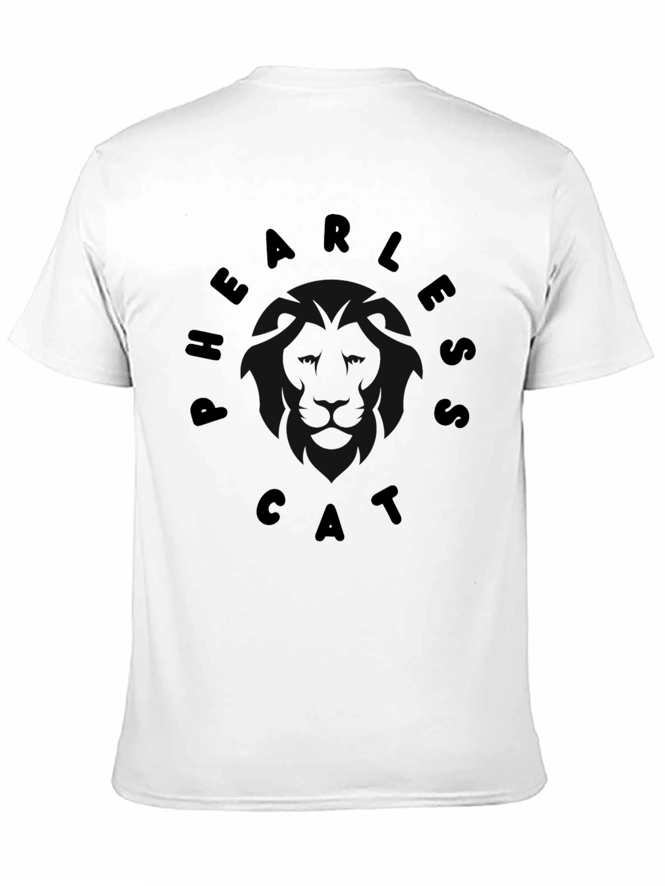 Fearless Cat Graphic Black T-Shirt