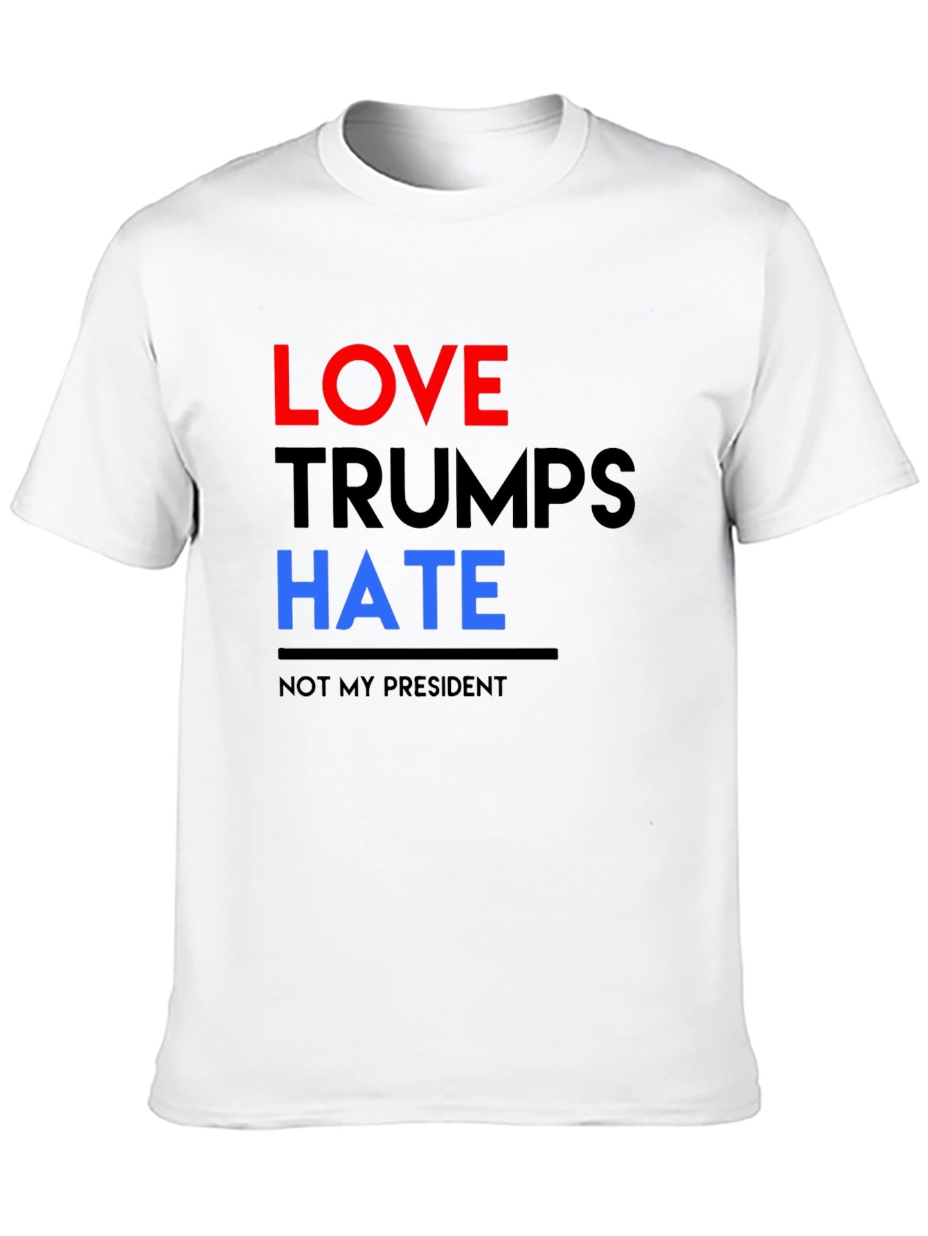 Love Trumps Hate Black Graphic T-Shirt
