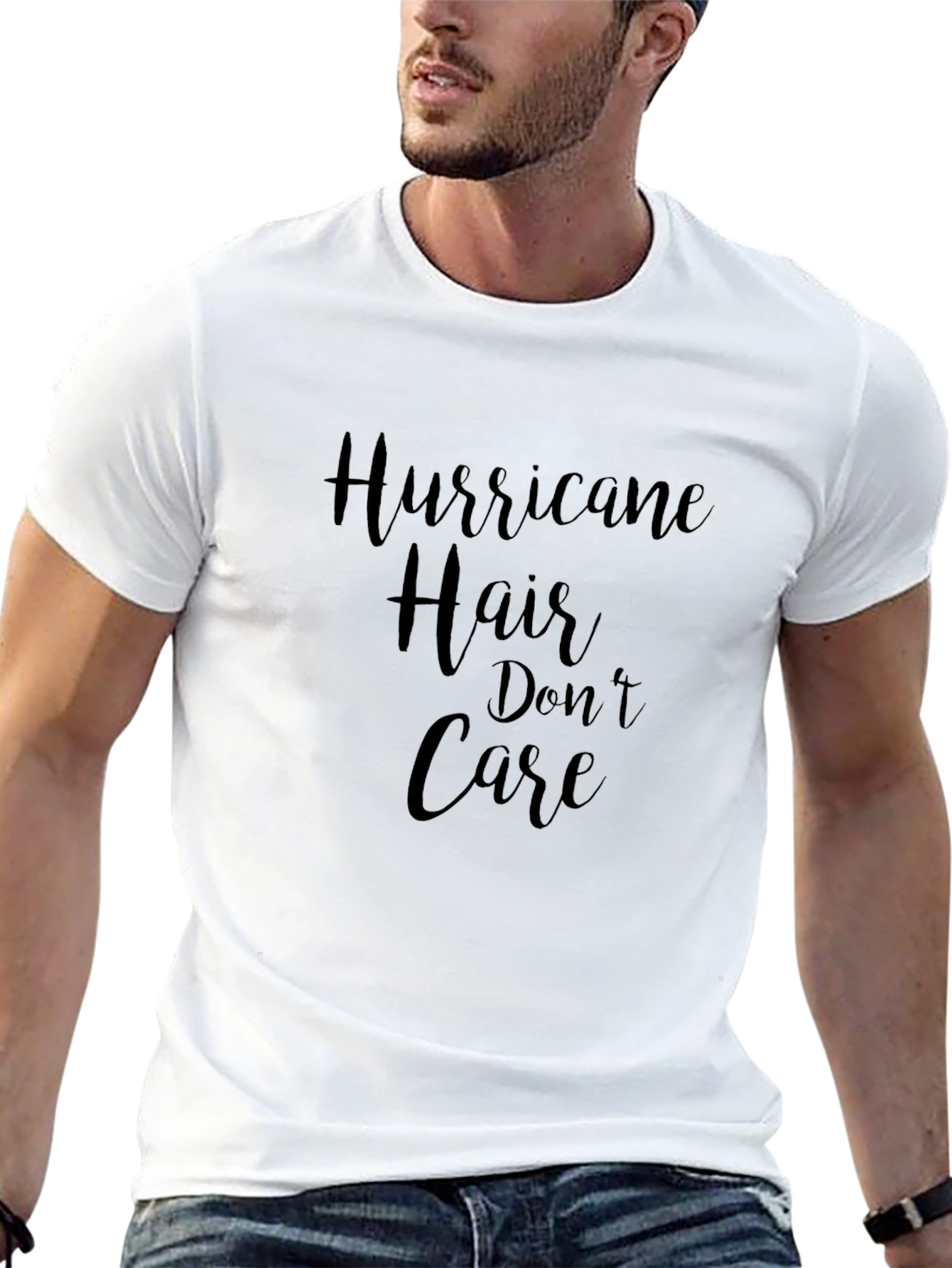 Hurricane Hair Dont Care Graphic T-Shirt