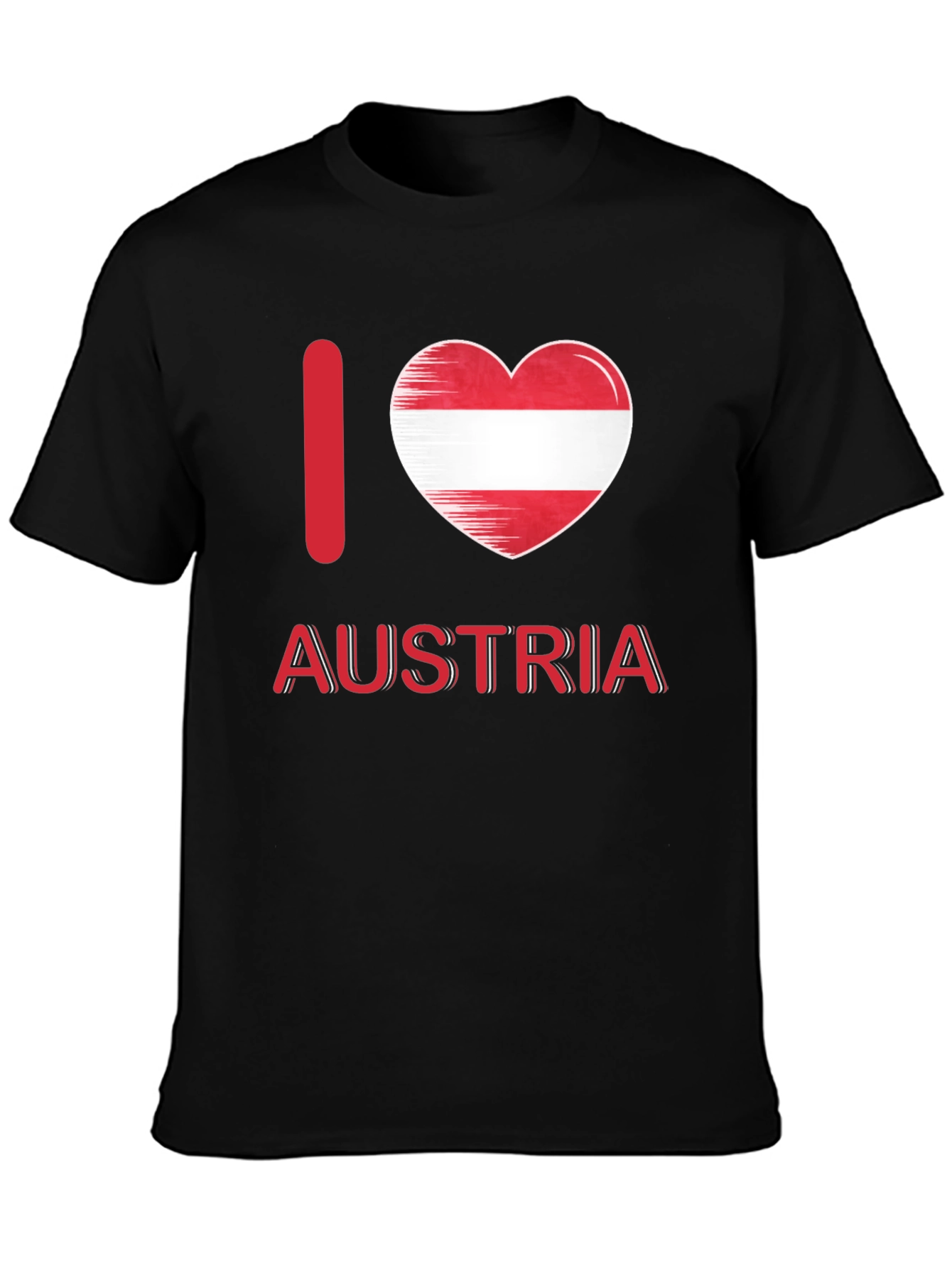 I Heart Austria T-Shirt - Black Cotton Tee