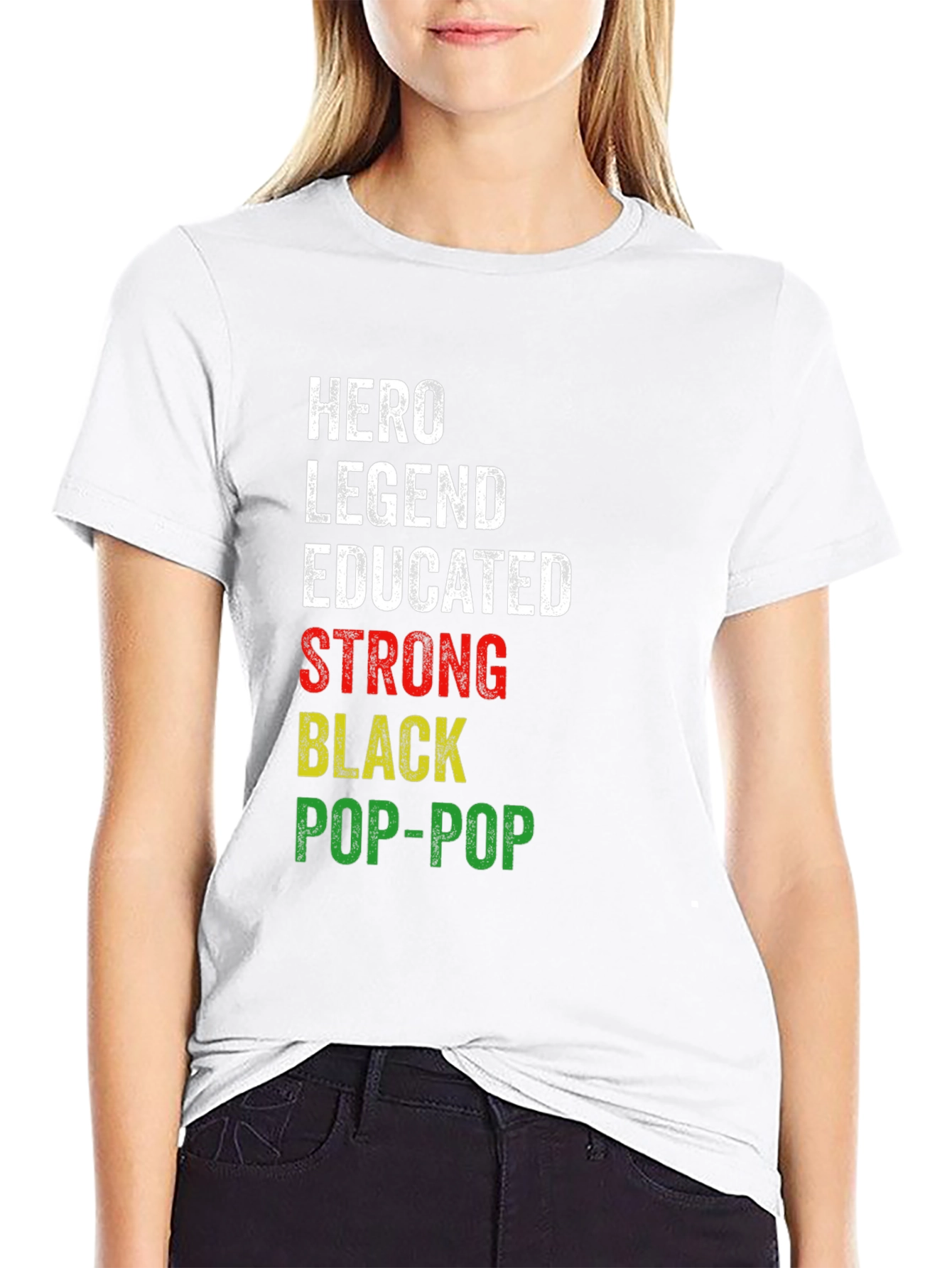 Hero Legend Pop-Pop Black Pride T-Shirt