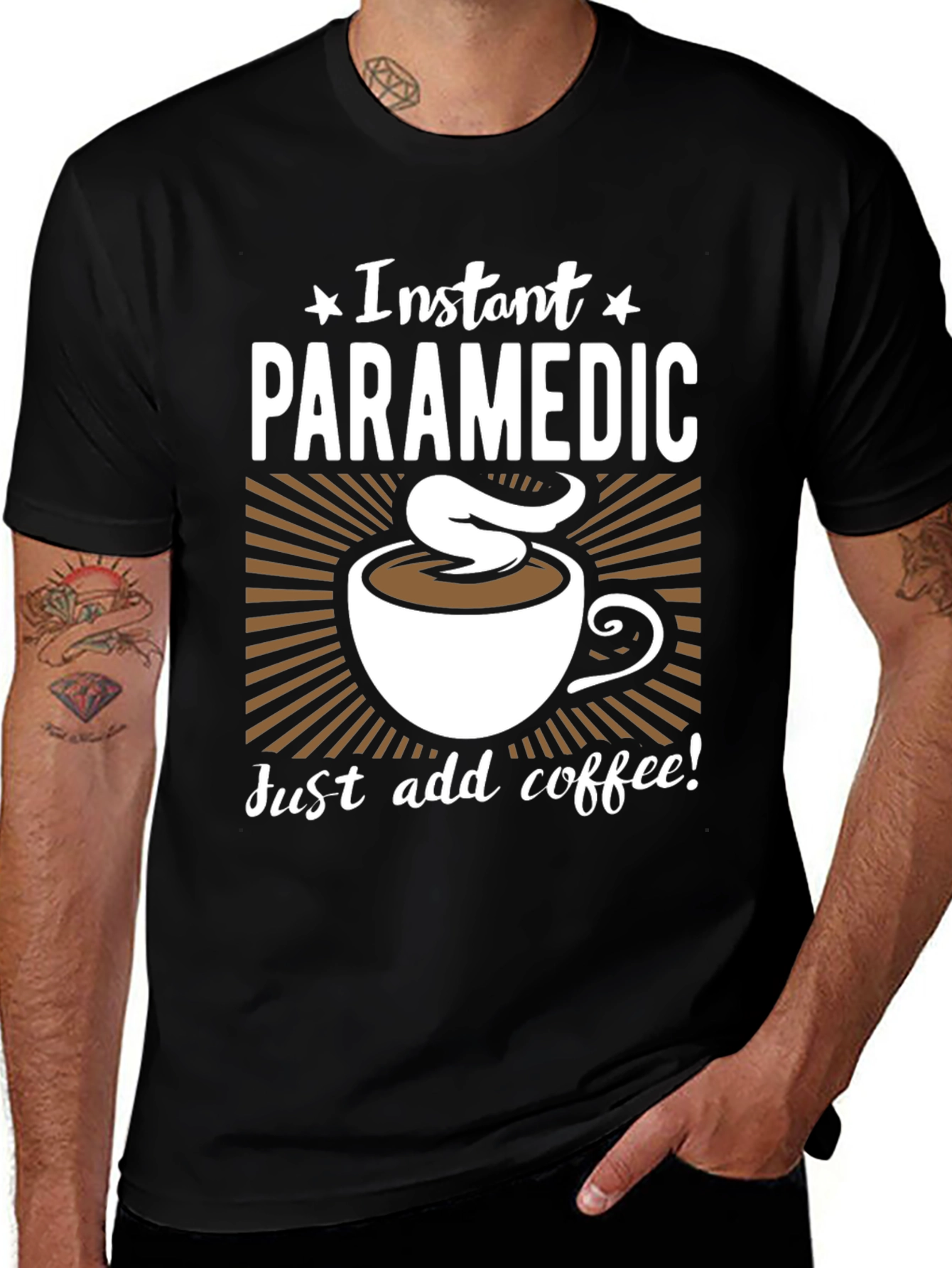 Instant Paramedic Coffee Graphic T-Shirt