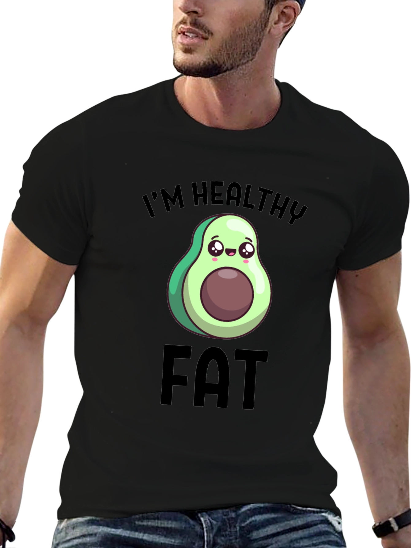 Healthy Fat Avocado Graphic T-Shirt