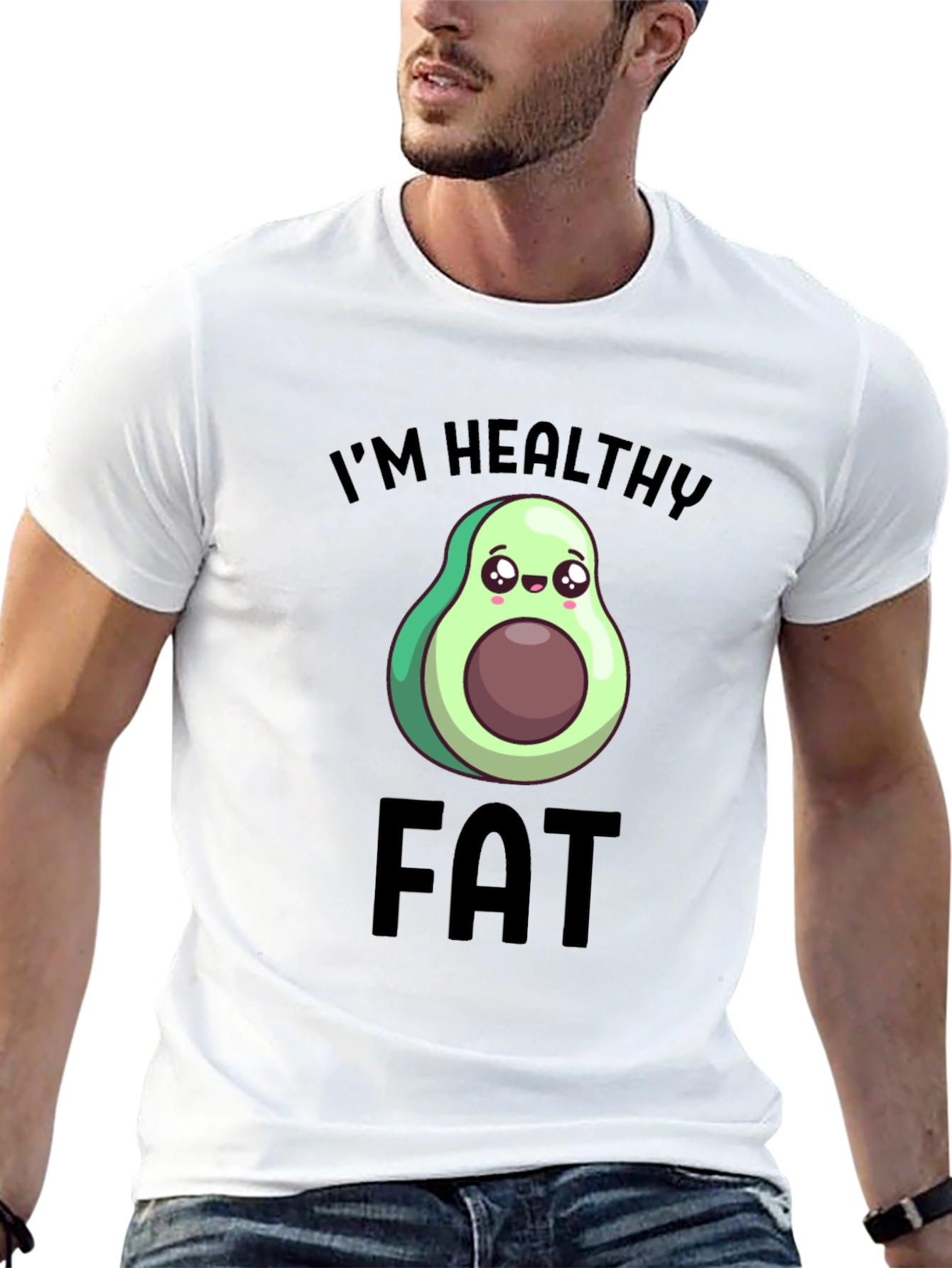 Healthy Fat Avocado Graphic T-Shirt