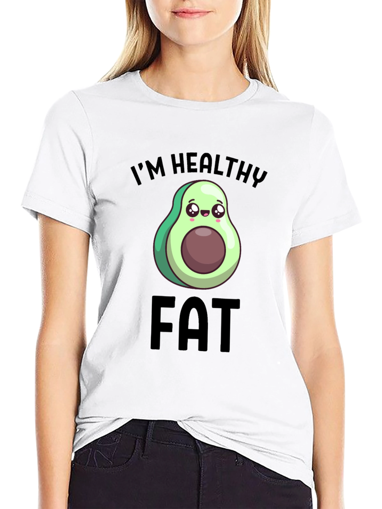 Healthy Fat Avocado Graphic T-Shirt