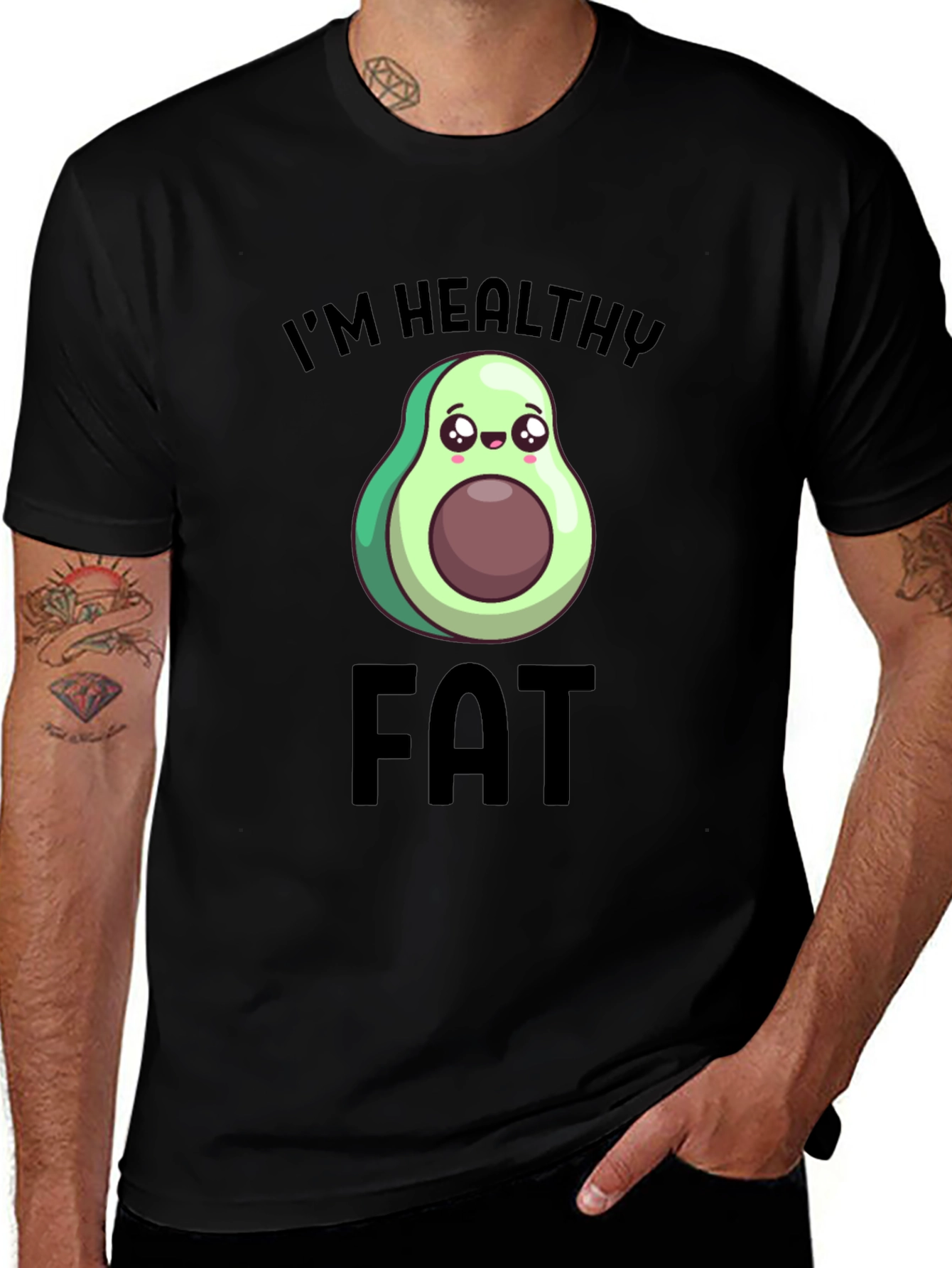 Healthy Fat Avocado Graphic T-Shirt