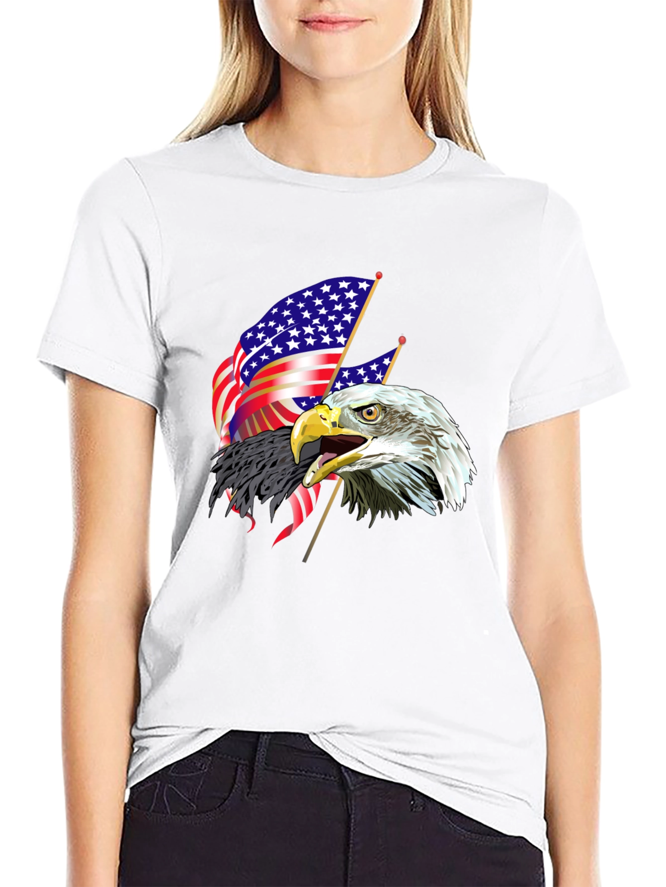 Bald Eagle American Flag Graphic Tee