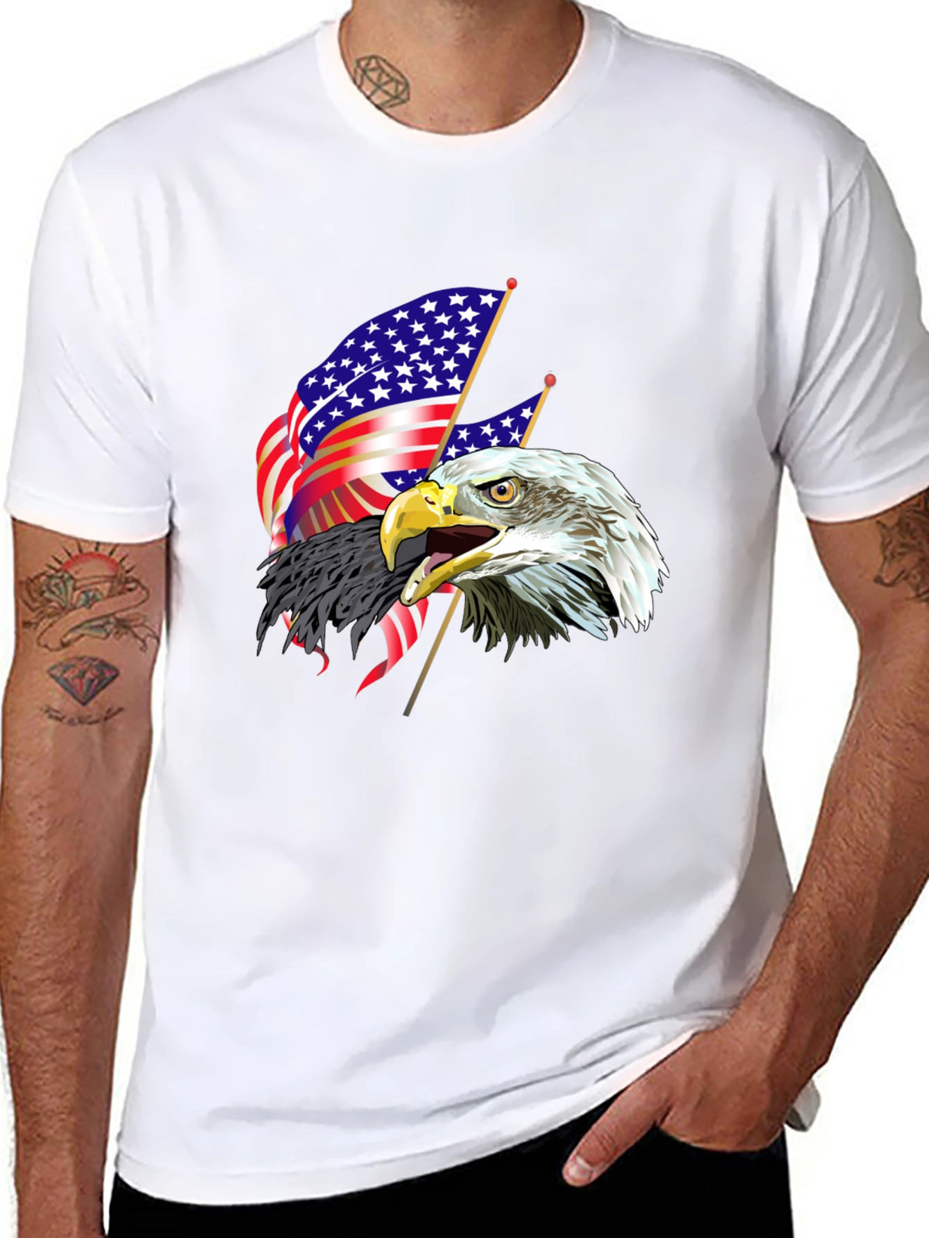 Bald Eagle American Flag Graphic Tee