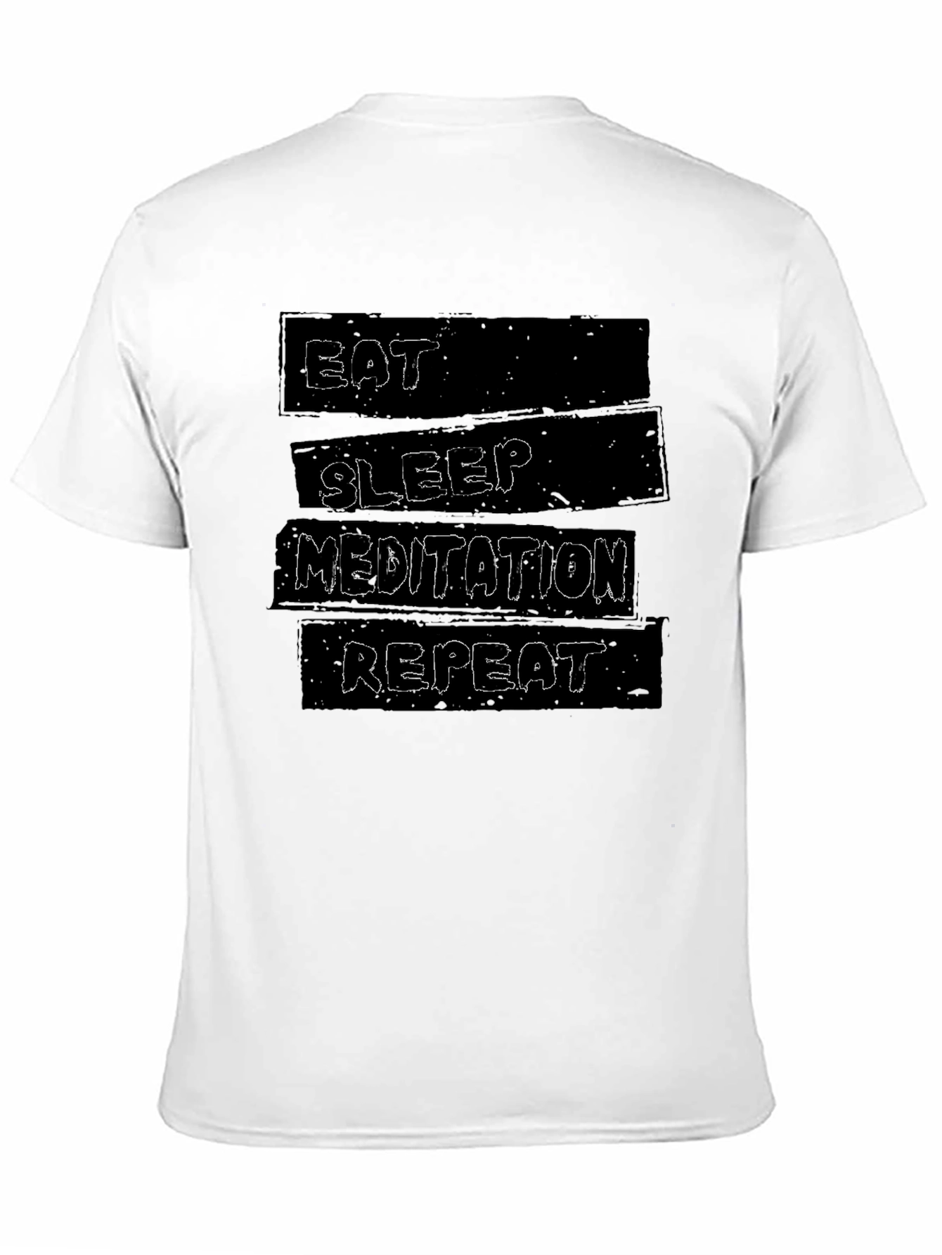 Eat Sleep Meditation Repeat Graphic T-Shirt