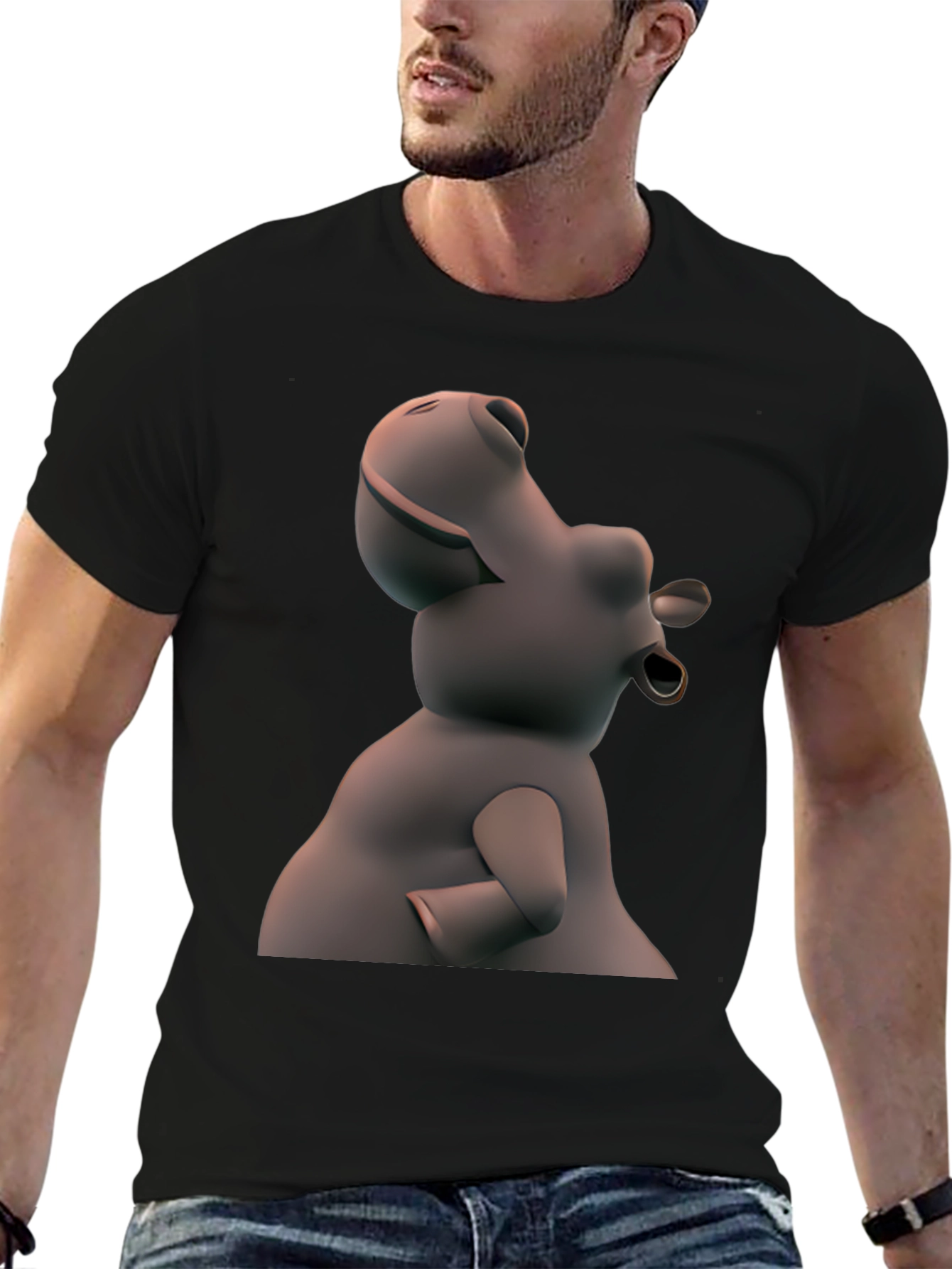 Hippo Graphic T-Shirt - Unique Design Comfortable Fit