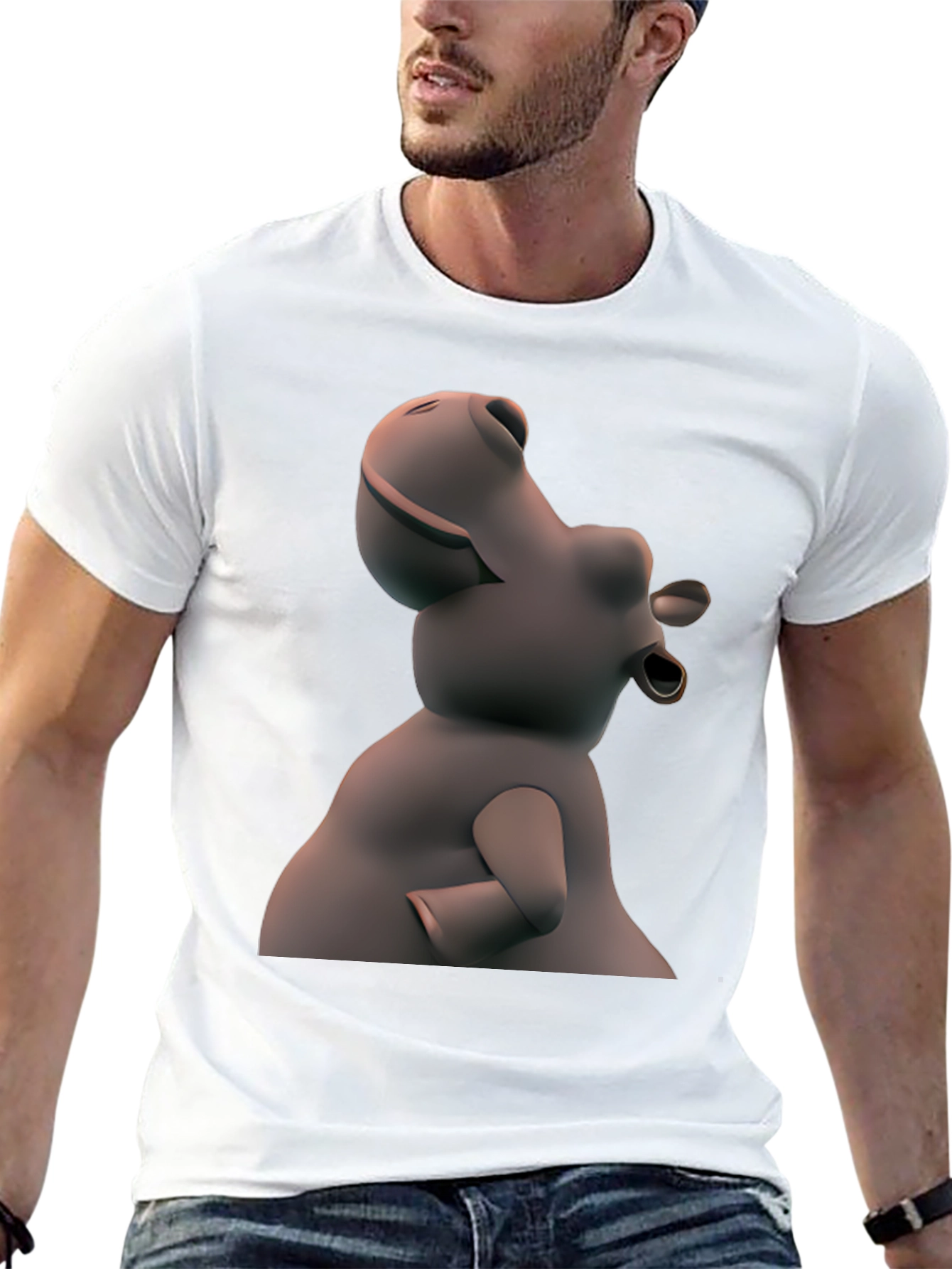 Hippo Graphic T-Shirt - Unique Design Comfortable Fit