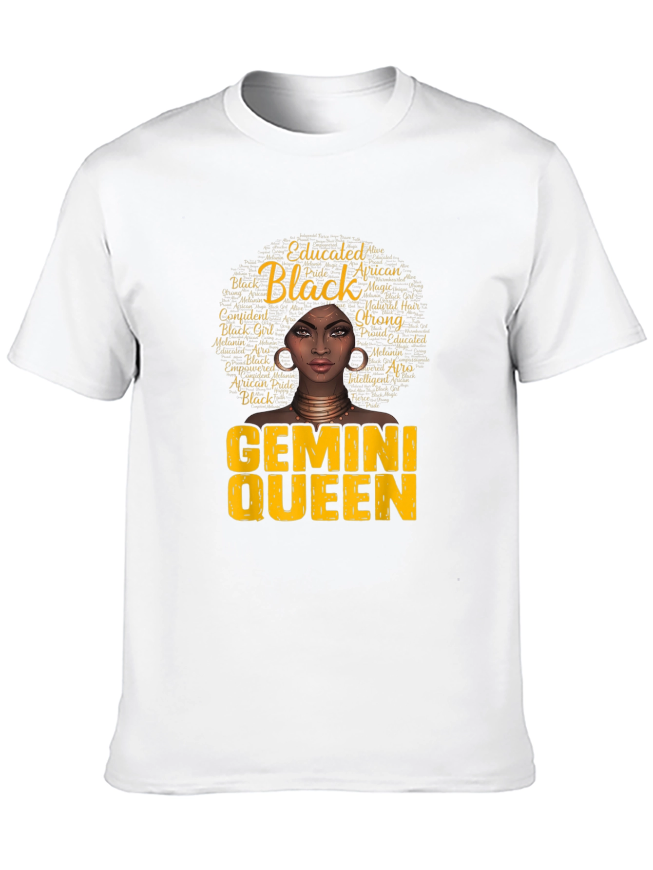 Gemini Queen Black Woman Graphic T-Shirt