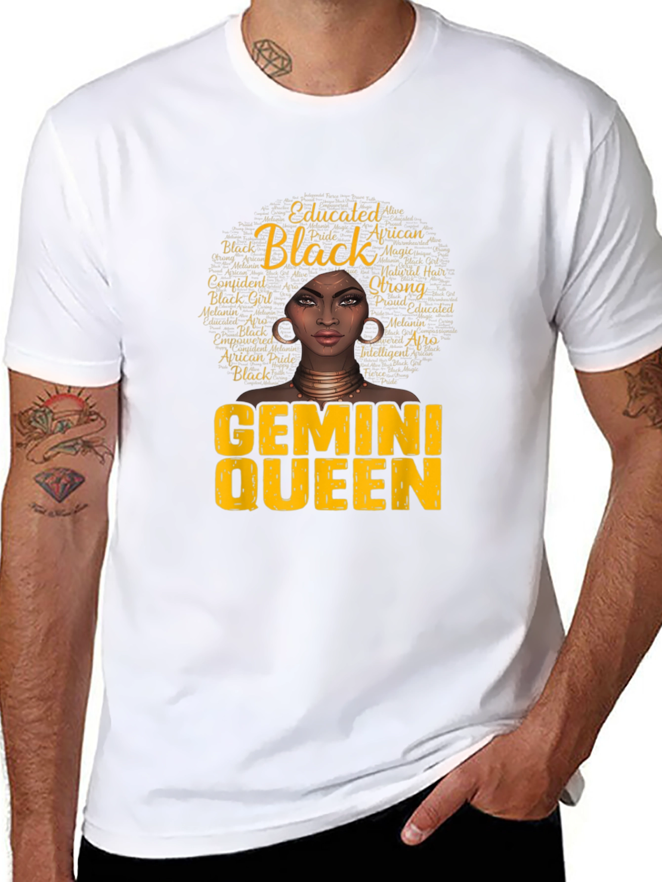 Gemini Queen Black Woman Graphic T-Shirt