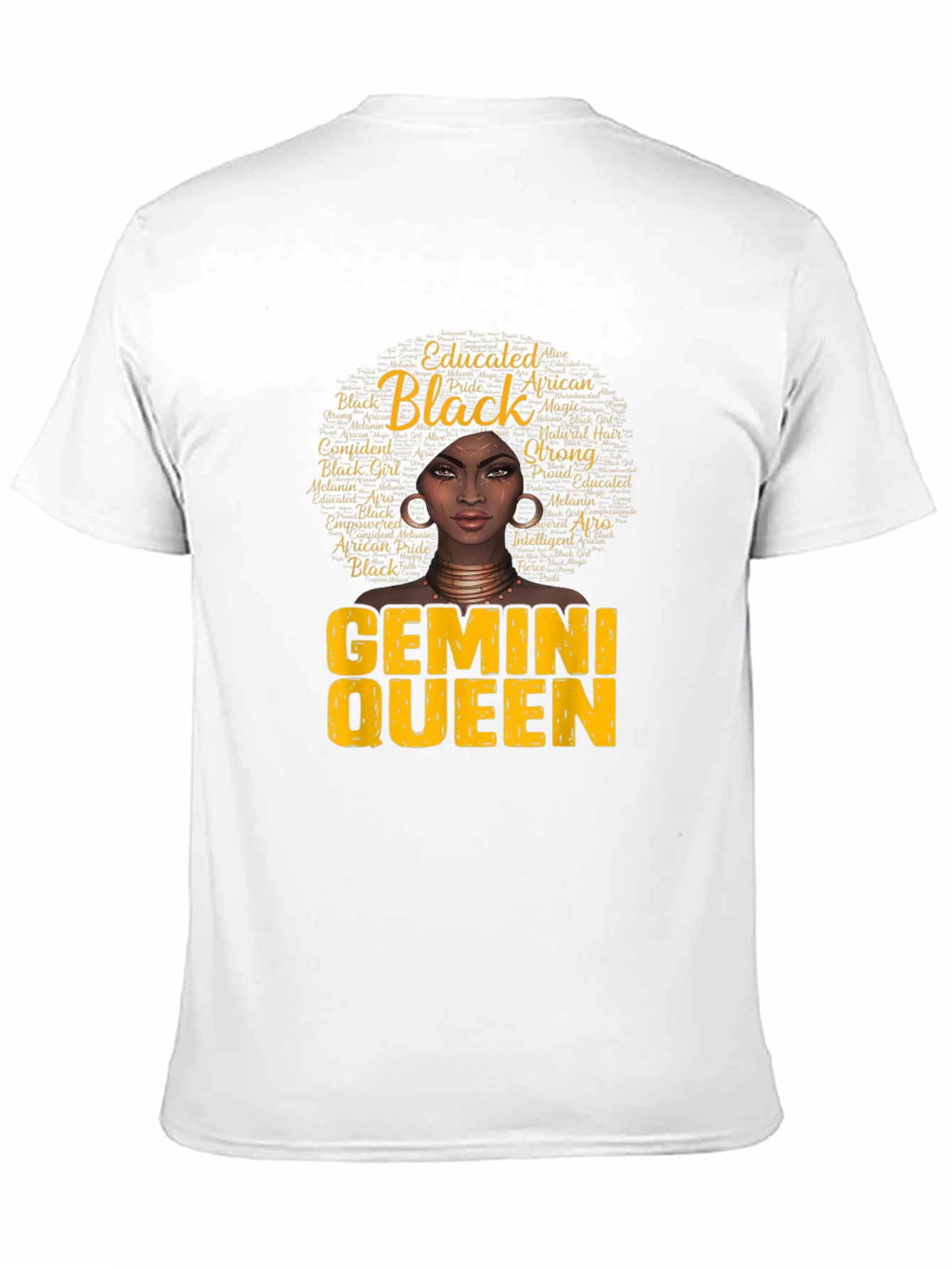 Gemini Queen Black Woman Graphic T-Shirt
