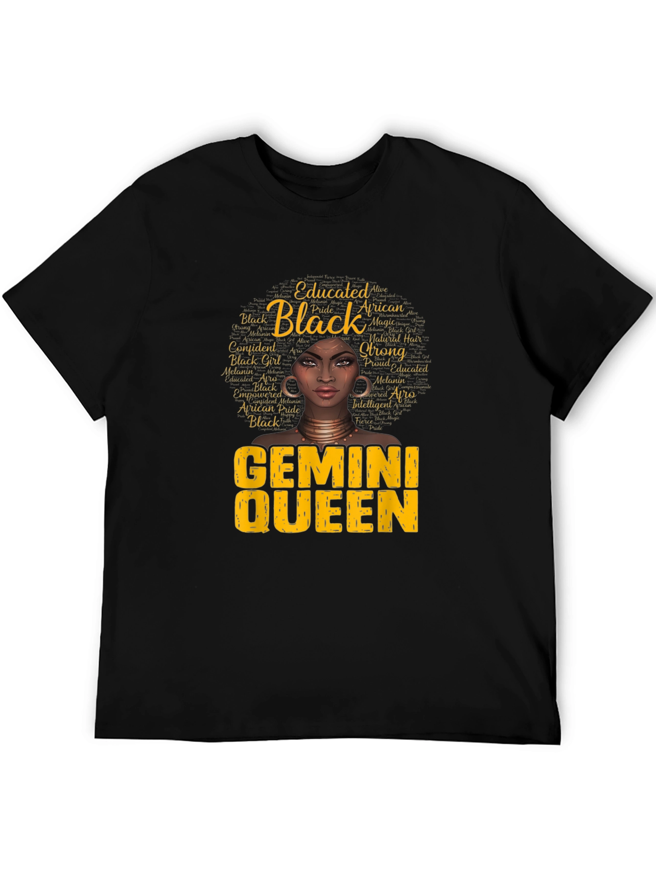 Gemini Queen Black Woman Graphic T-Shirt