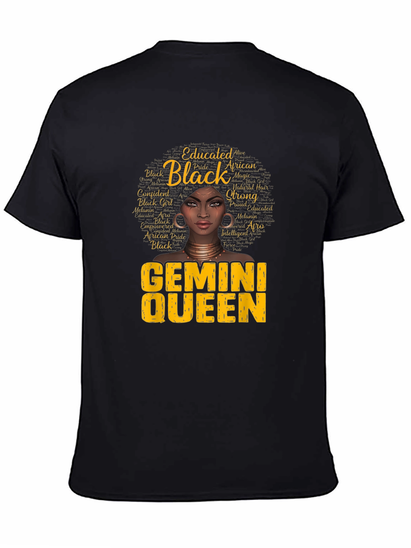 Gemini Queen Black Woman Graphic T-Shirt