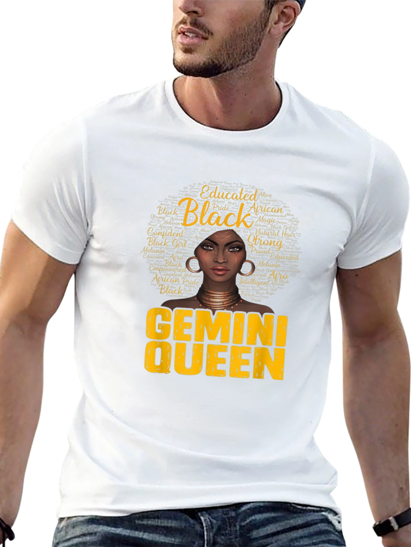 Gemini Queen Black Woman Graphic T-Shirt