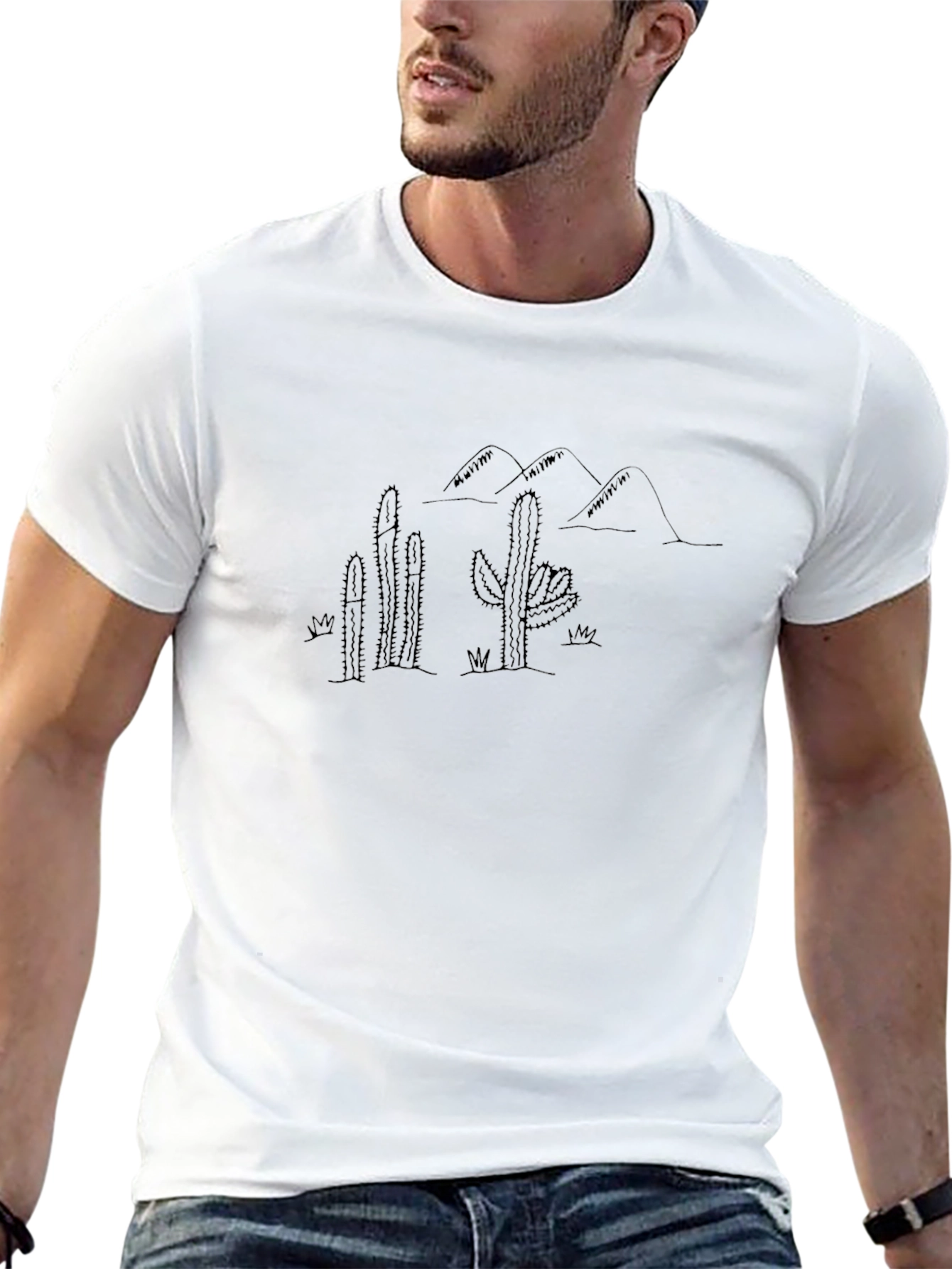 Cactus Mountain Graphic Tee - Desert Style