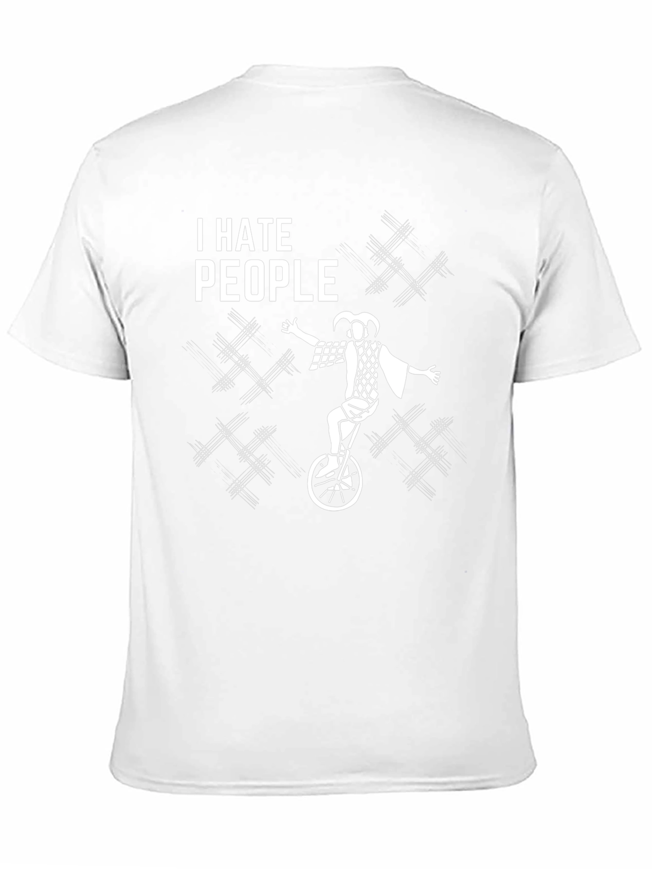 I Hate People Jester Unicycle Graphic T-Shirt