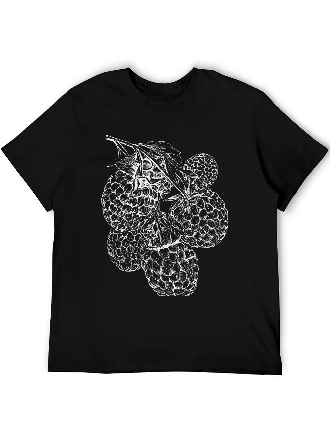 Raspberry Graphic Tee - Unisex Black T-Shirt