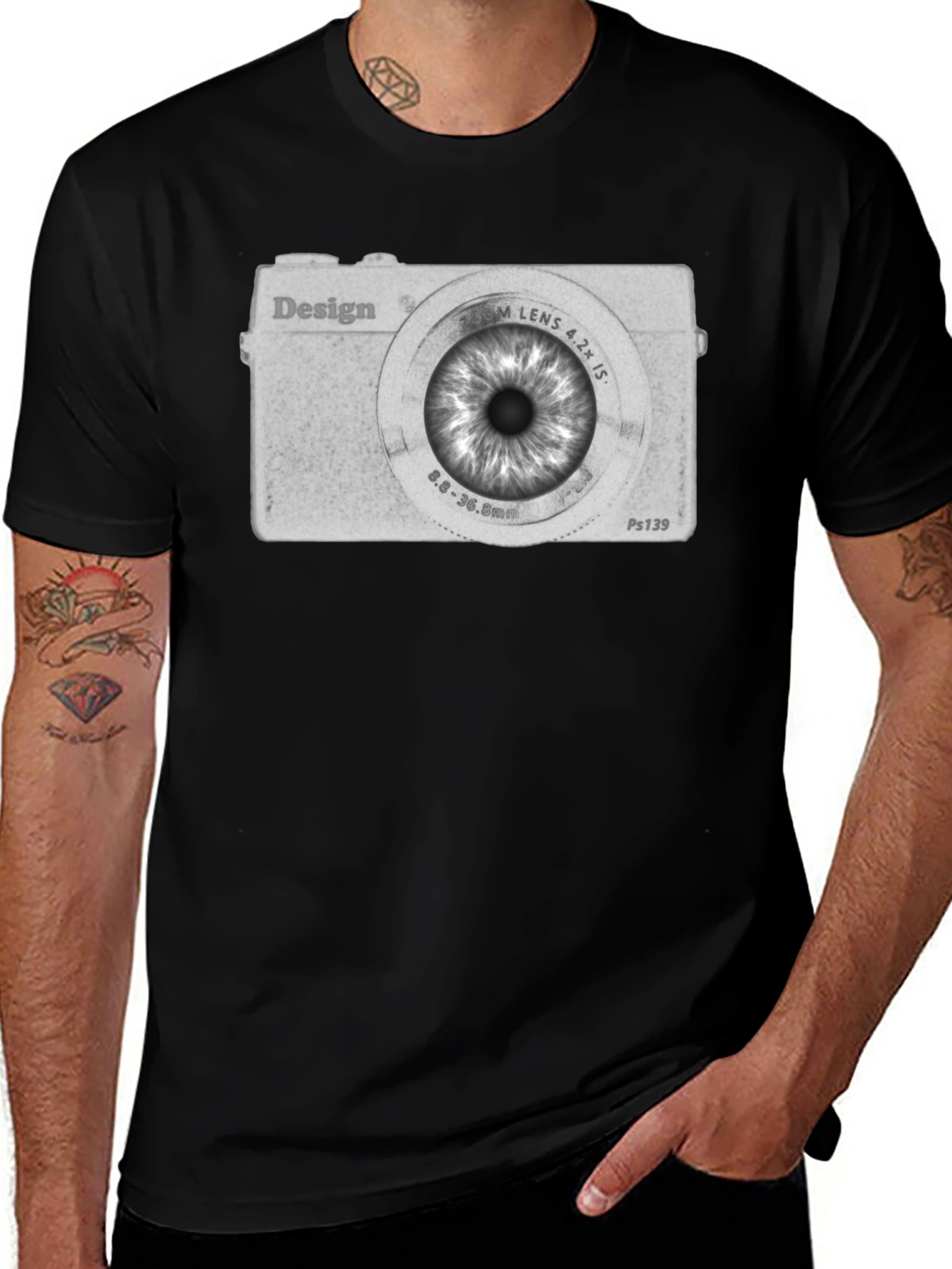 Eye Camera Graphic Tee - Unique Design T-Shirt
