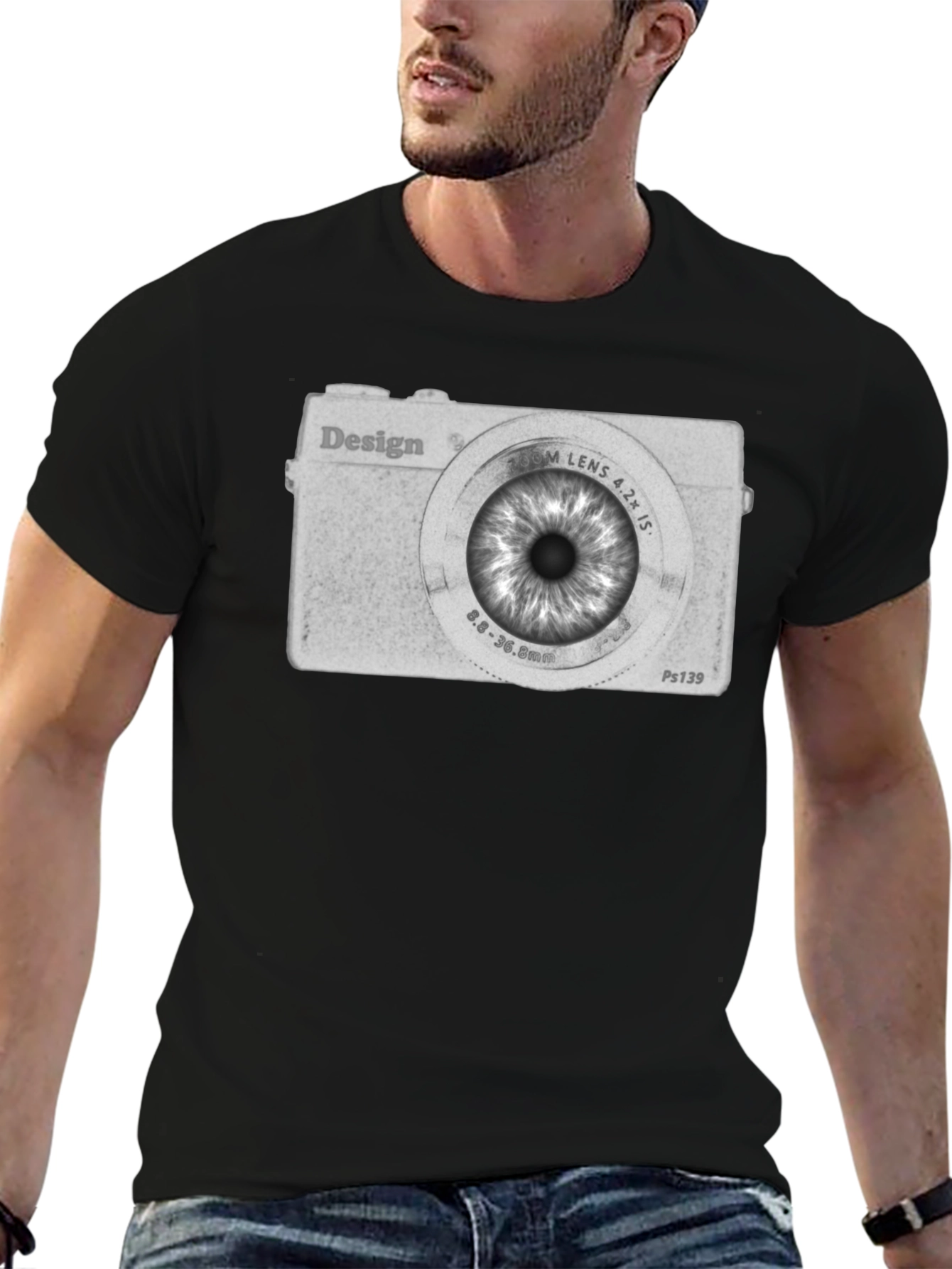 Eye Camera Graphic Tee - Unique Design T-Shirt