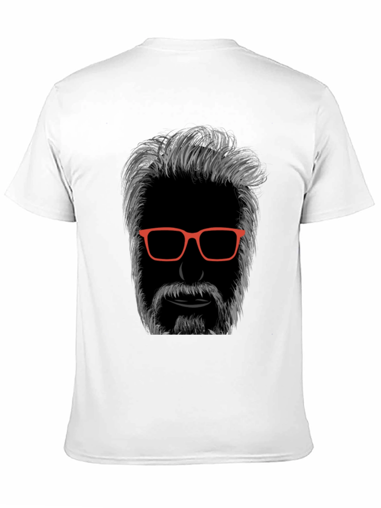 Cool Bearded Man Graphic T-Shirt - Black