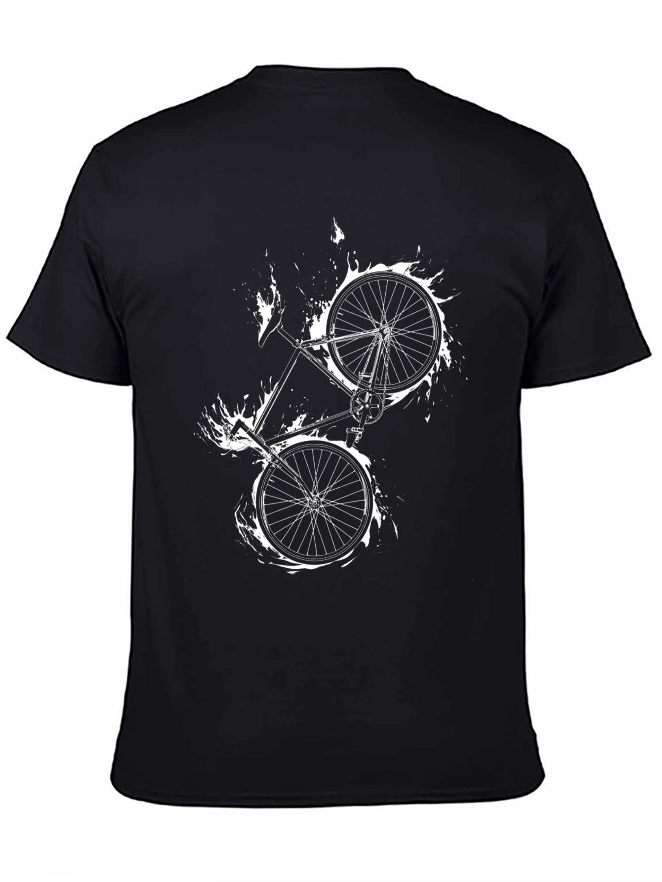 Black Bike Graphic Tee - Cycling Style