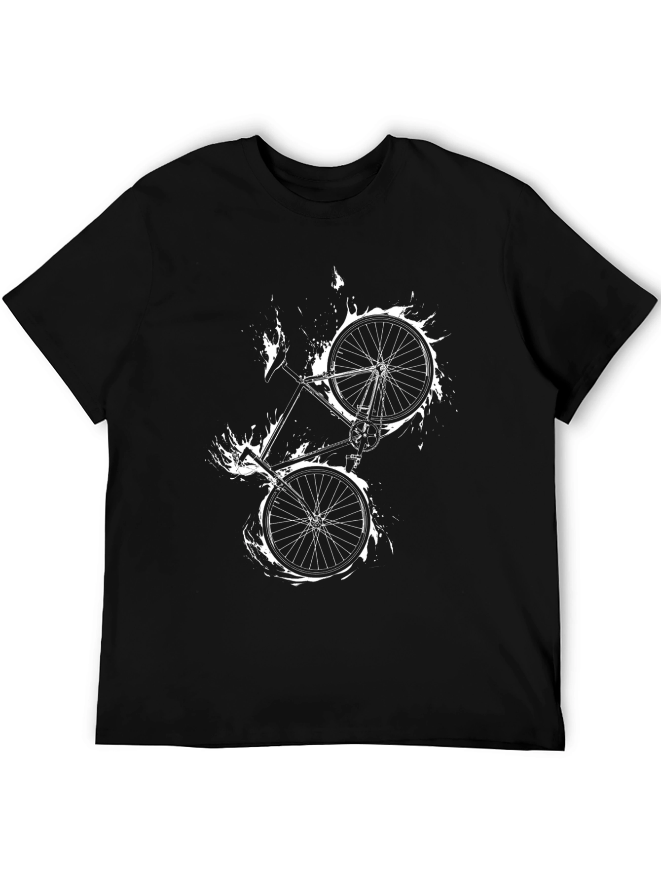 Black Bike Graphic Tee - Cycling Style