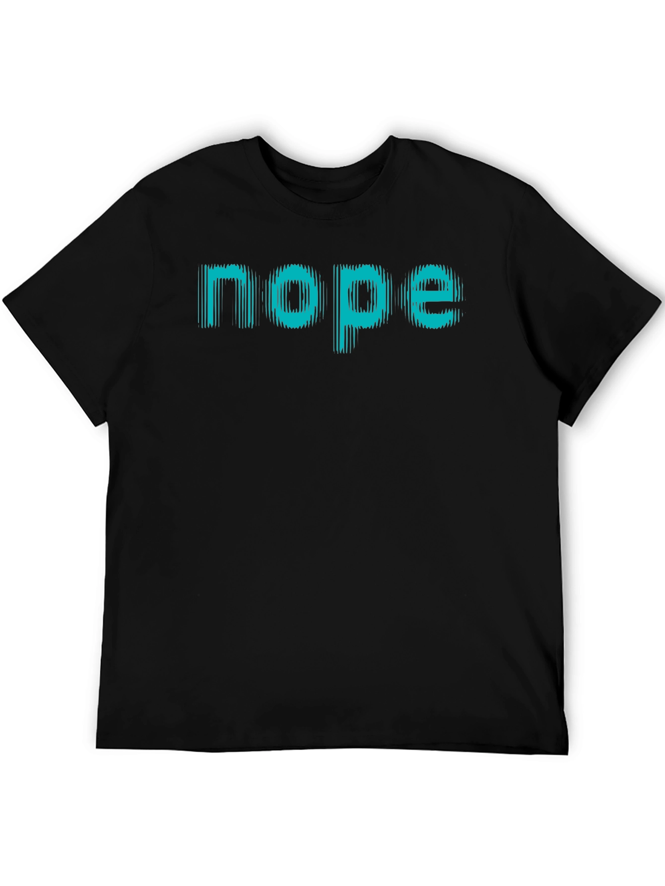 Nope Graphic Tee - Black Casual T-Shirt