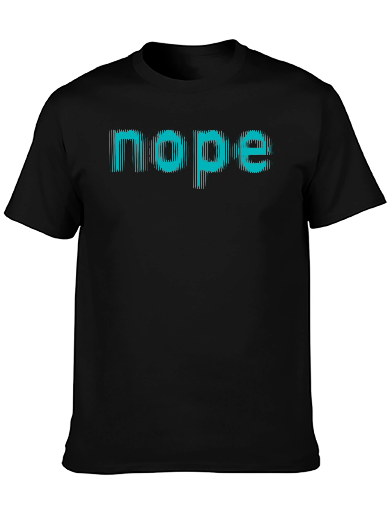 Nope Graphic Tee - Black Casual T-Shirt