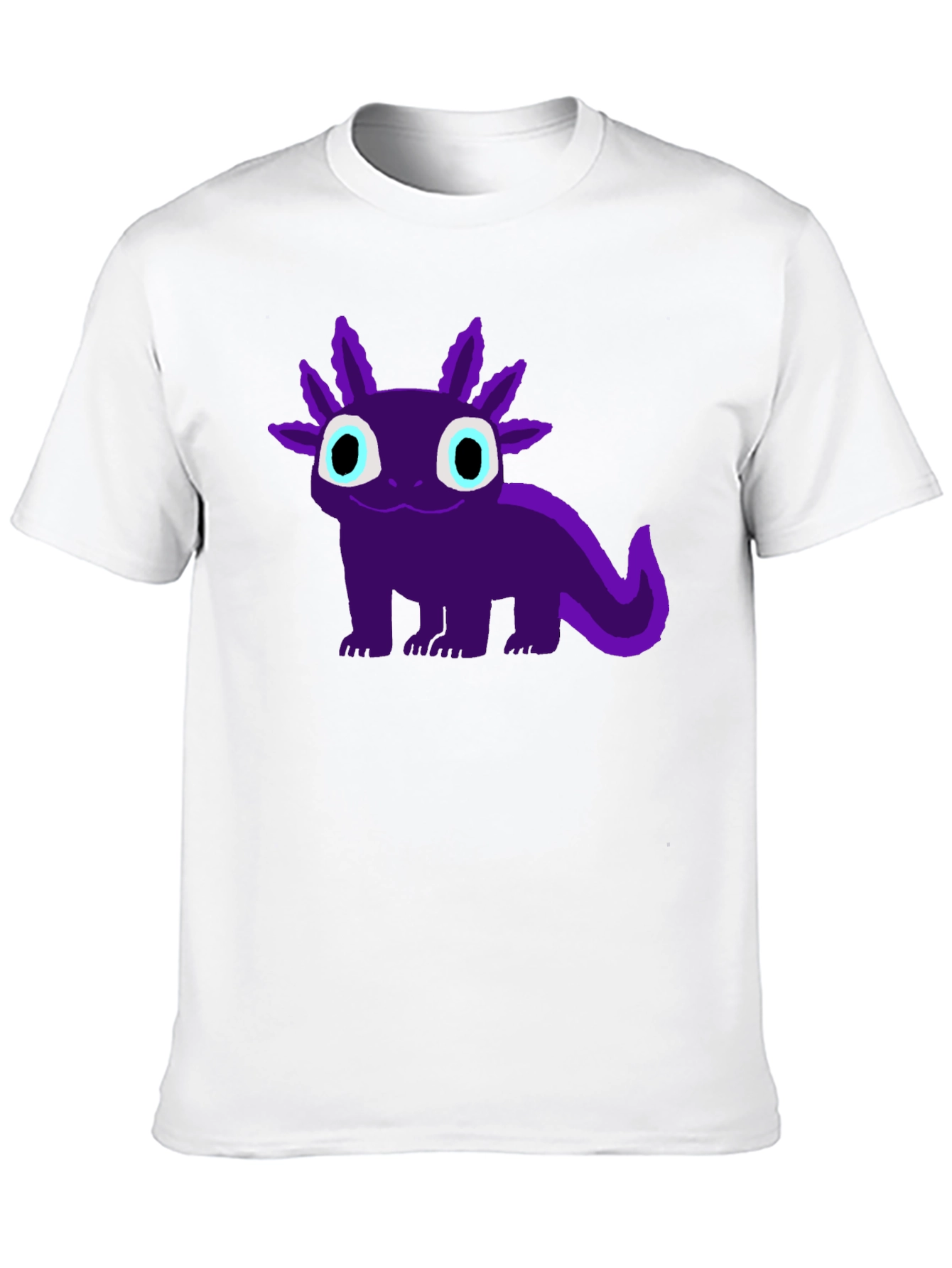 Axolotl Graphic Tee - Cute Purple Amphibian Shirt