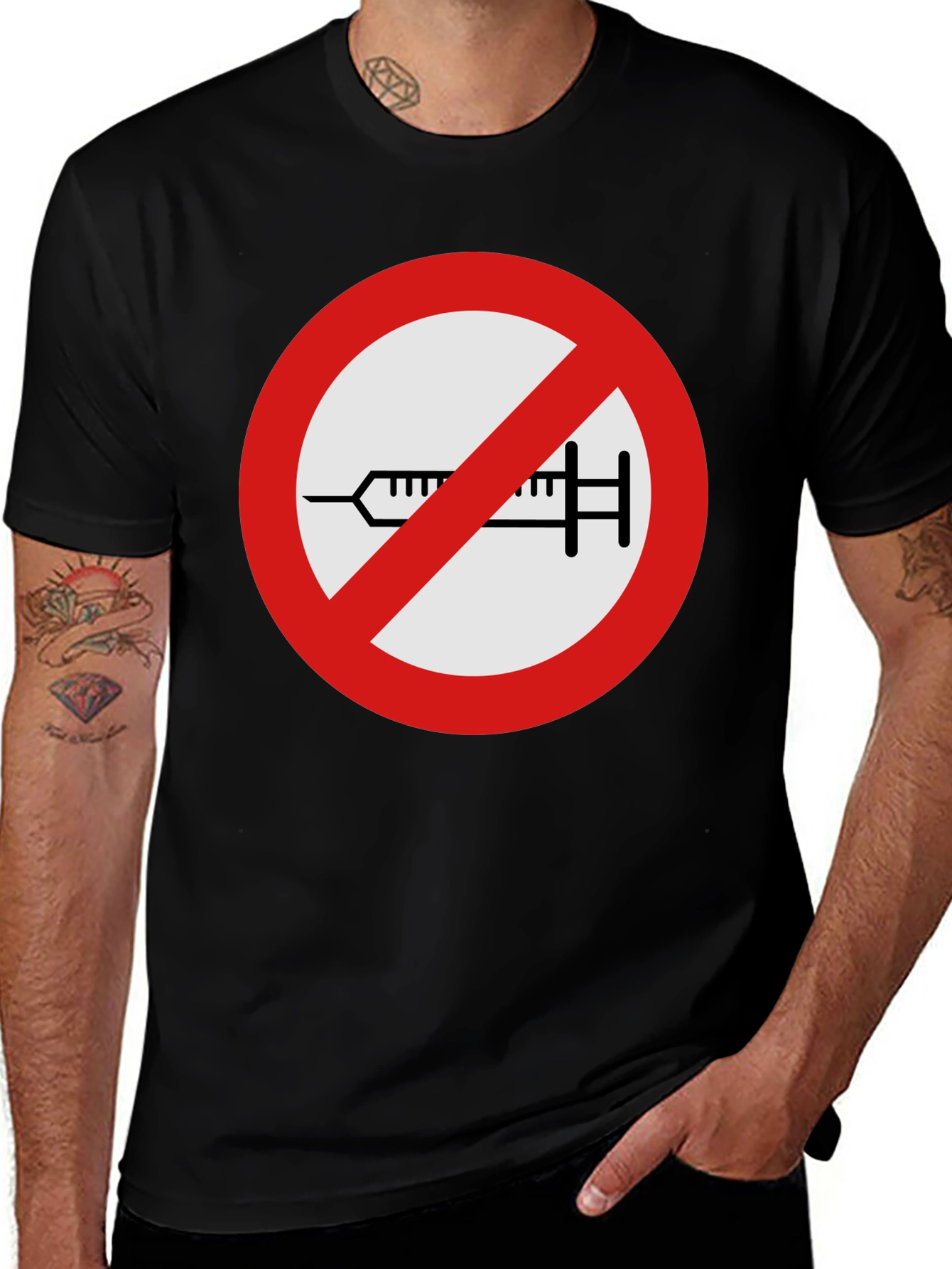 Anti-Vaccine Black T-Shirt
