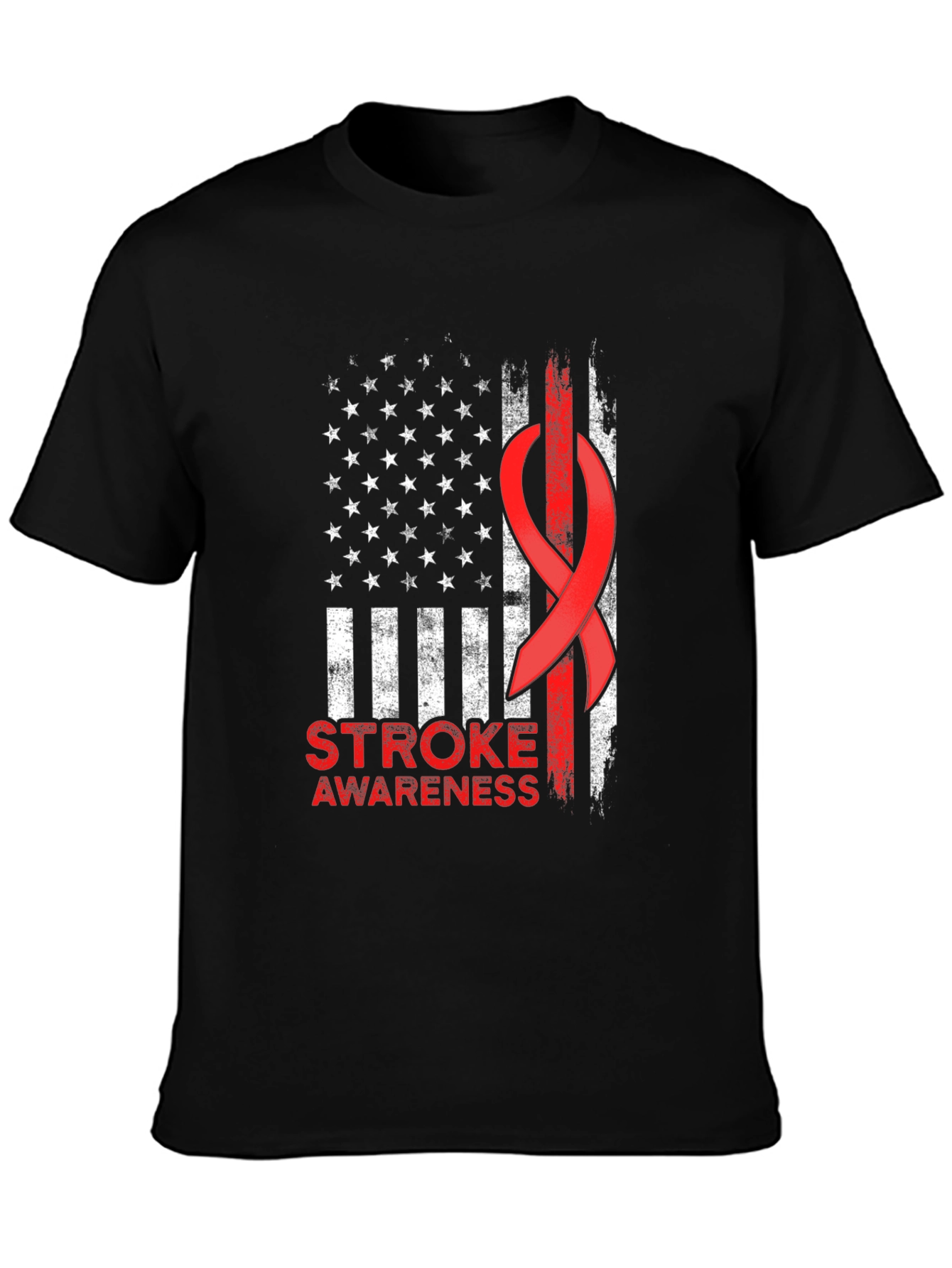 Stroke Awareness American Flag T-Shirt