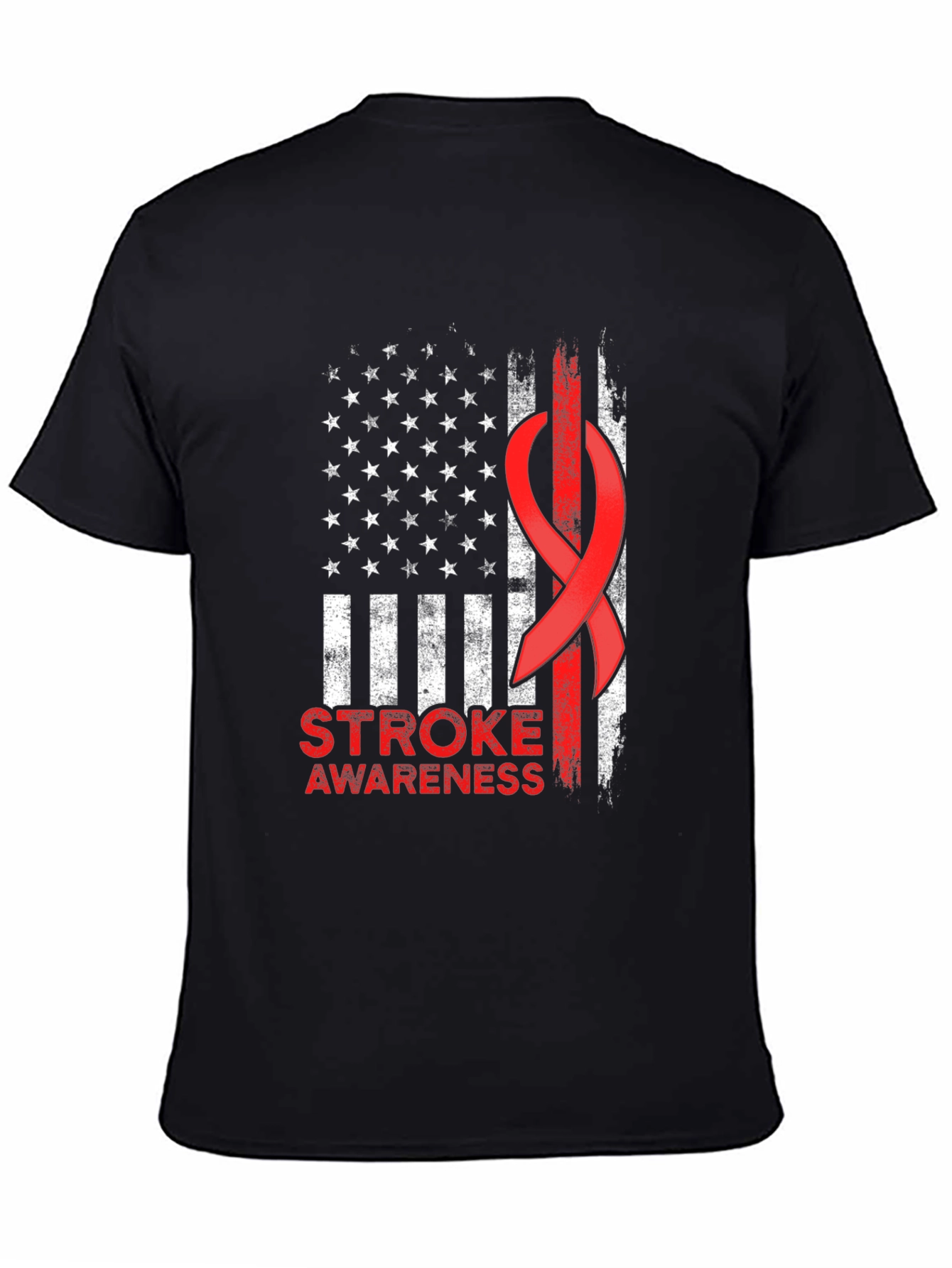 Stroke Awareness American Flag T-Shirt