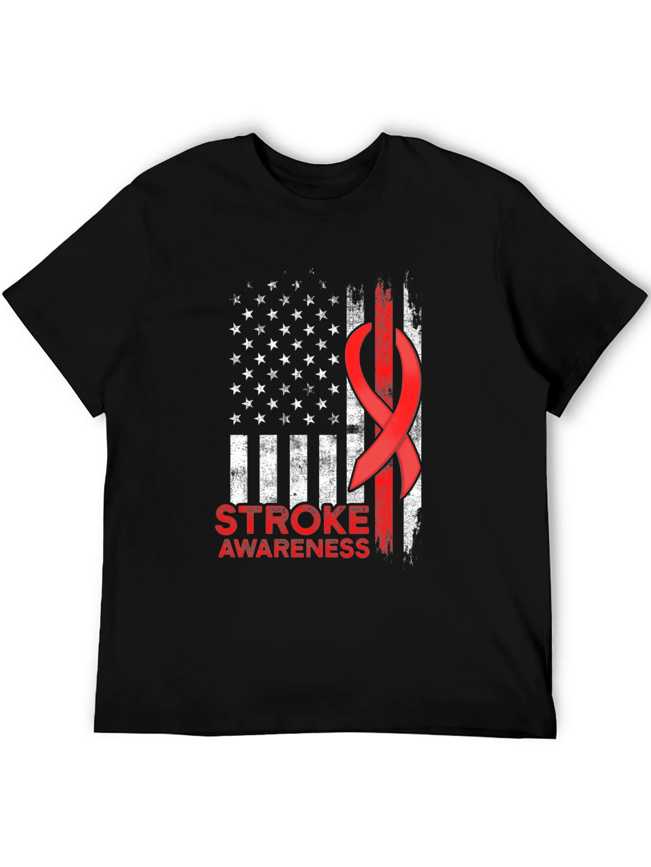 Stroke Awareness American Flag T-Shirt