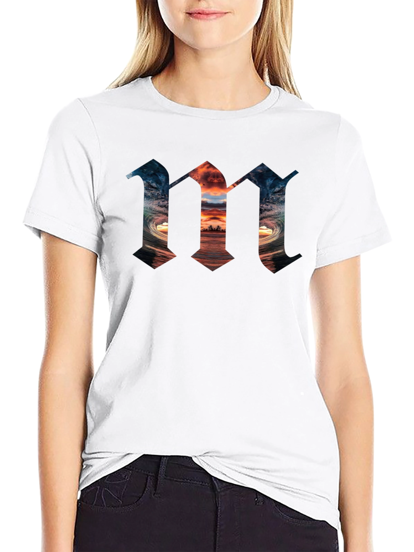 Ocean Wave M Graphic Tee - Black