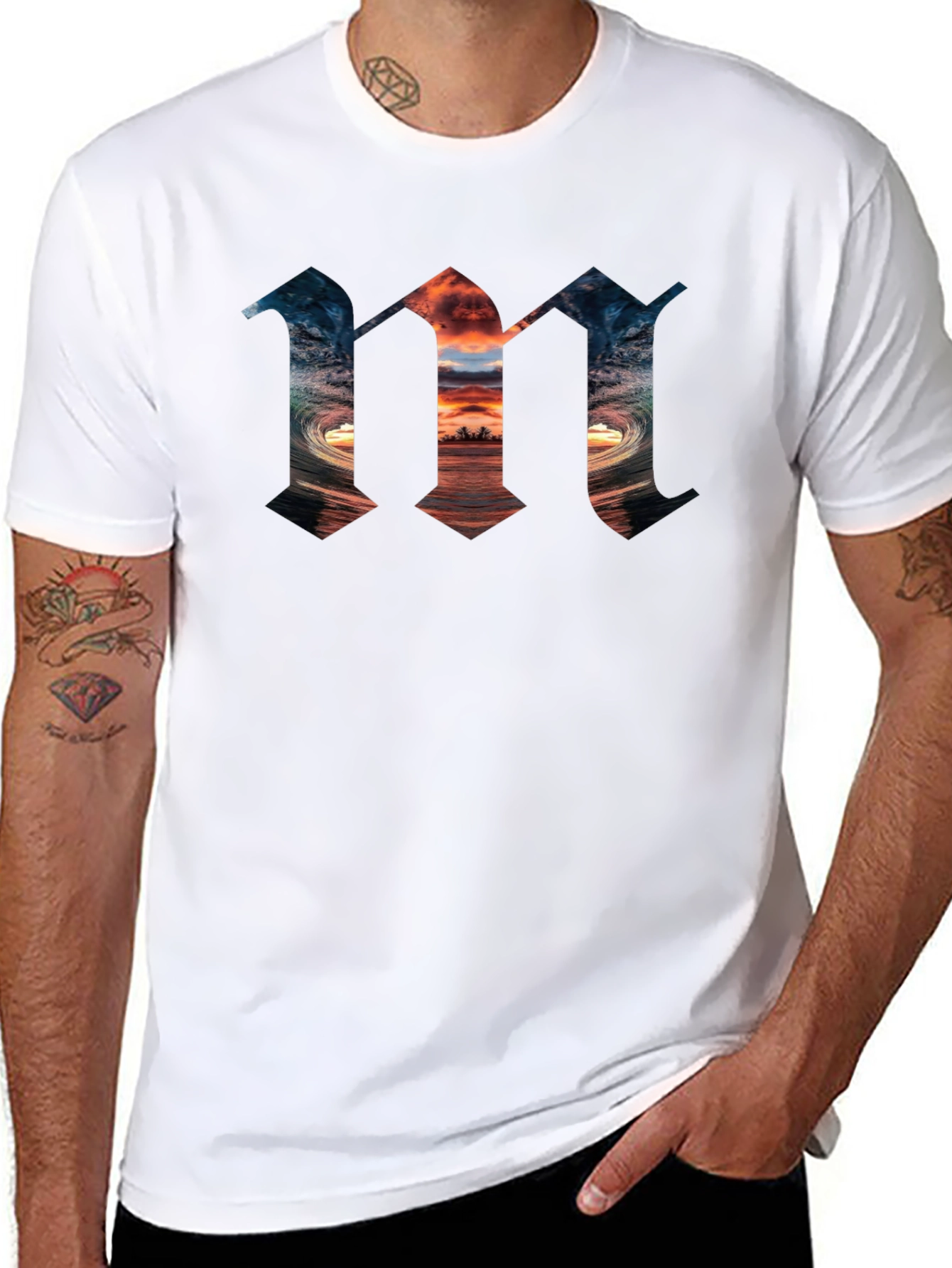 Ocean Wave M Graphic Tee - Black