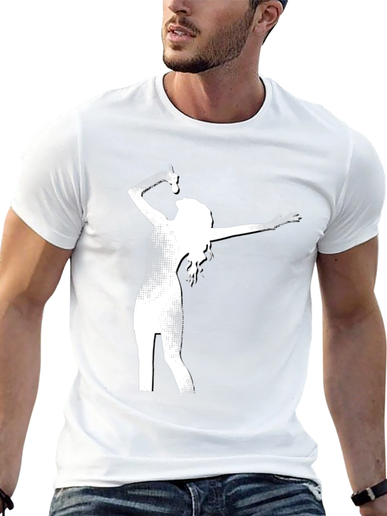 Singer Silhouette Black T-Shirt