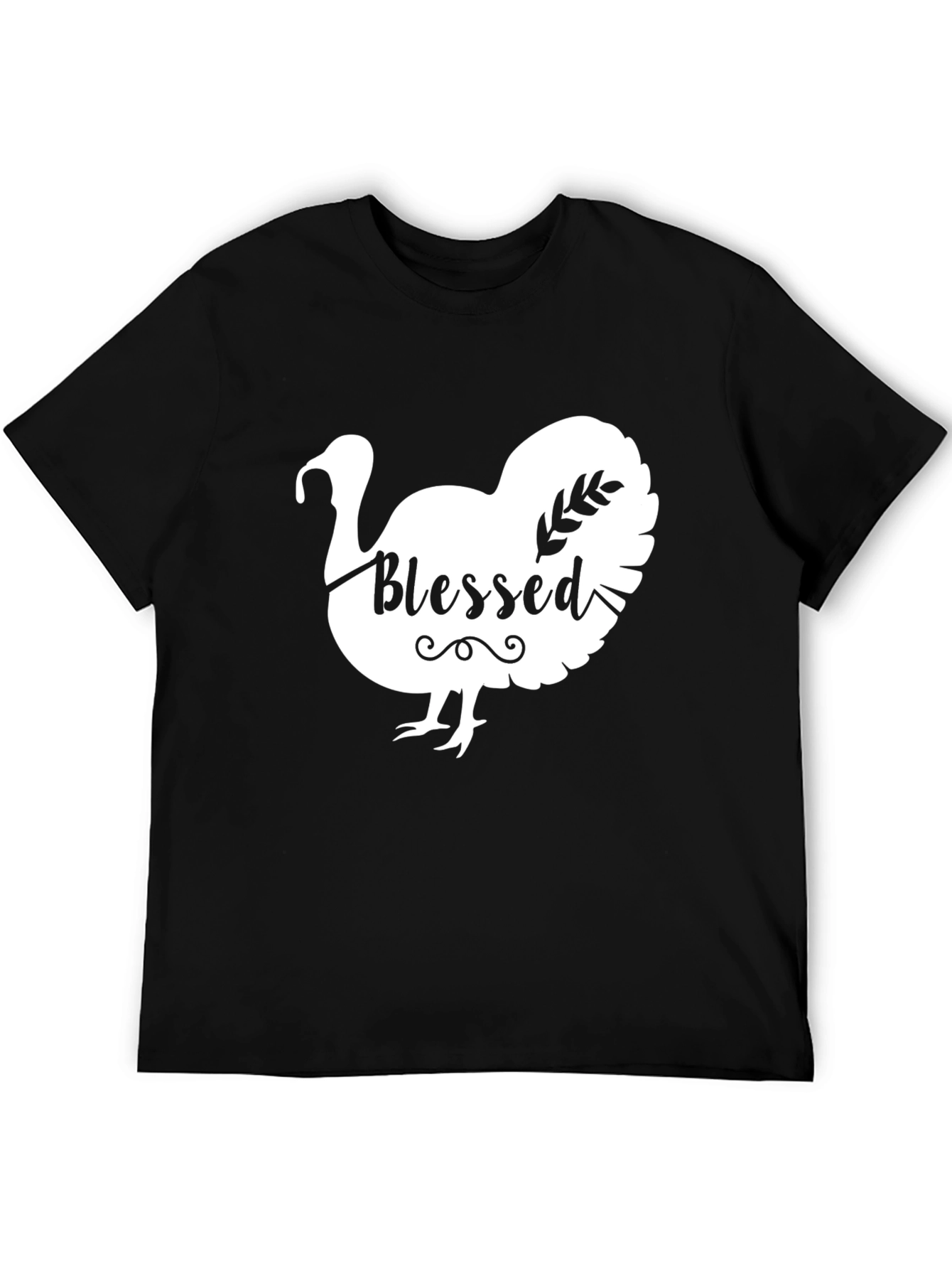 Blessed Thanksgiving Turkey T-Shirt - Black