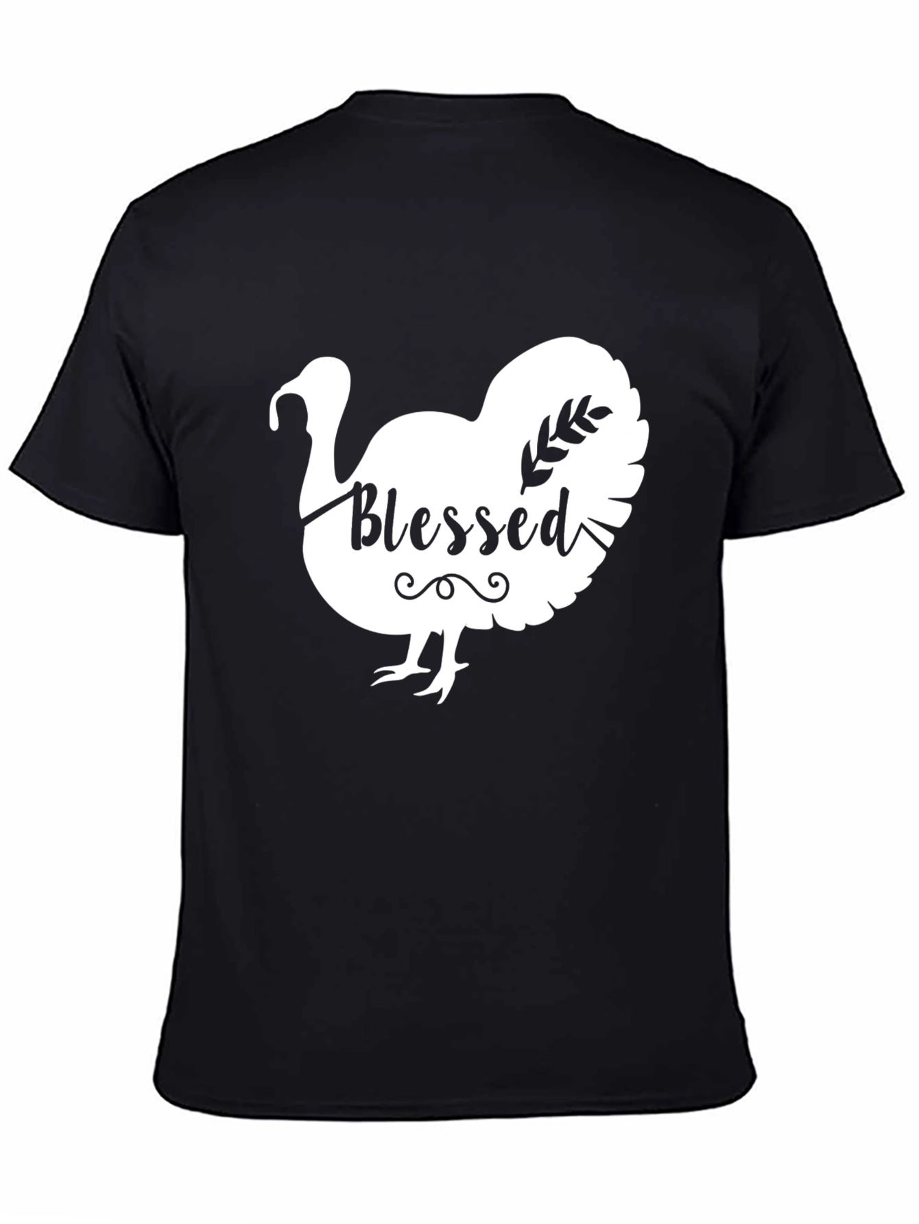 Blessed Thanksgiving Turkey T-Shirt - Black
