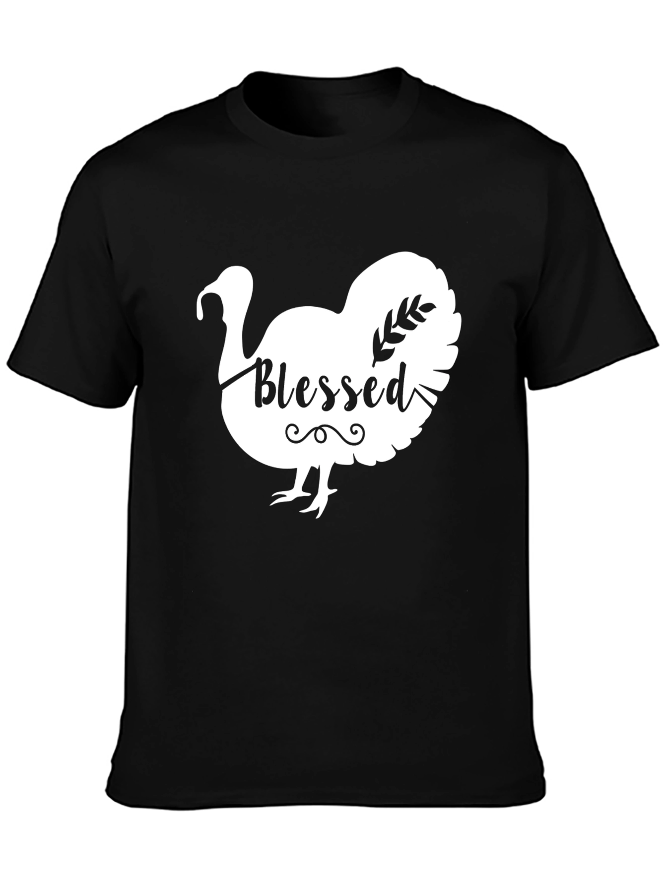 Blessed Thanksgiving Turkey T-Shirt - Black