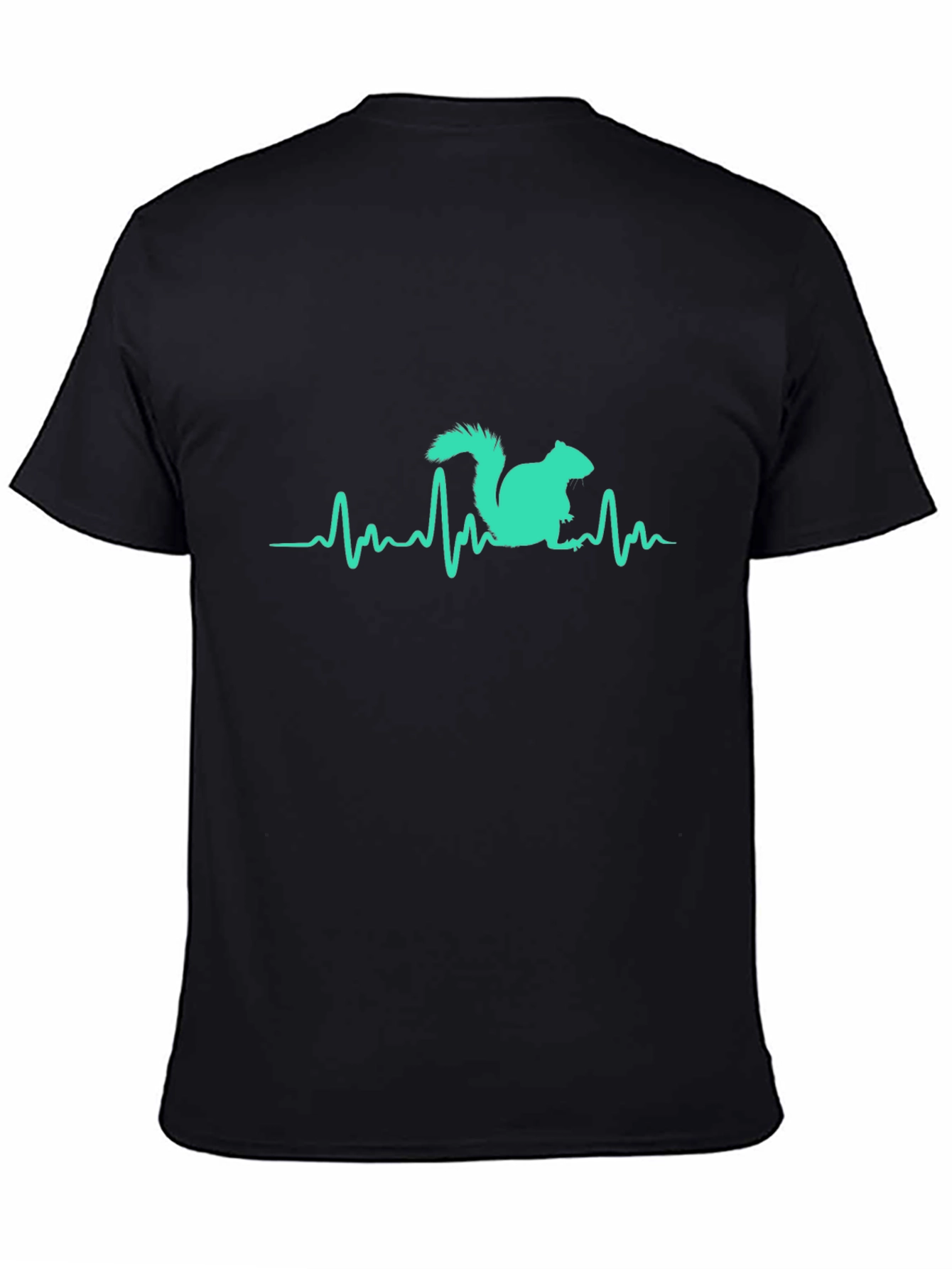 Squirrel Heartbeat T-Shirt - Black