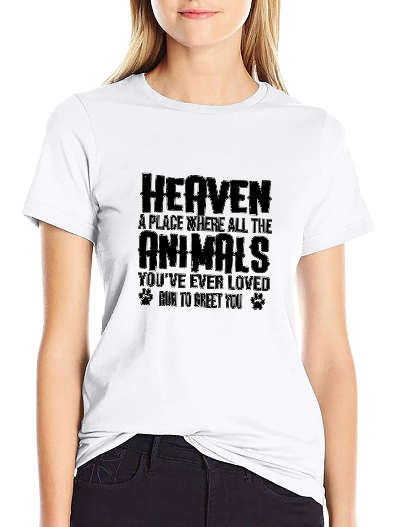 Heaven Animals Loved Graphic T-Shirt