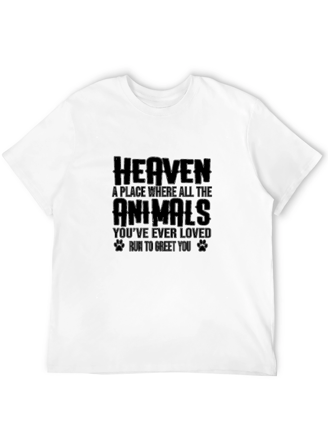 Heaven Animals Loved Graphic T-Shirt