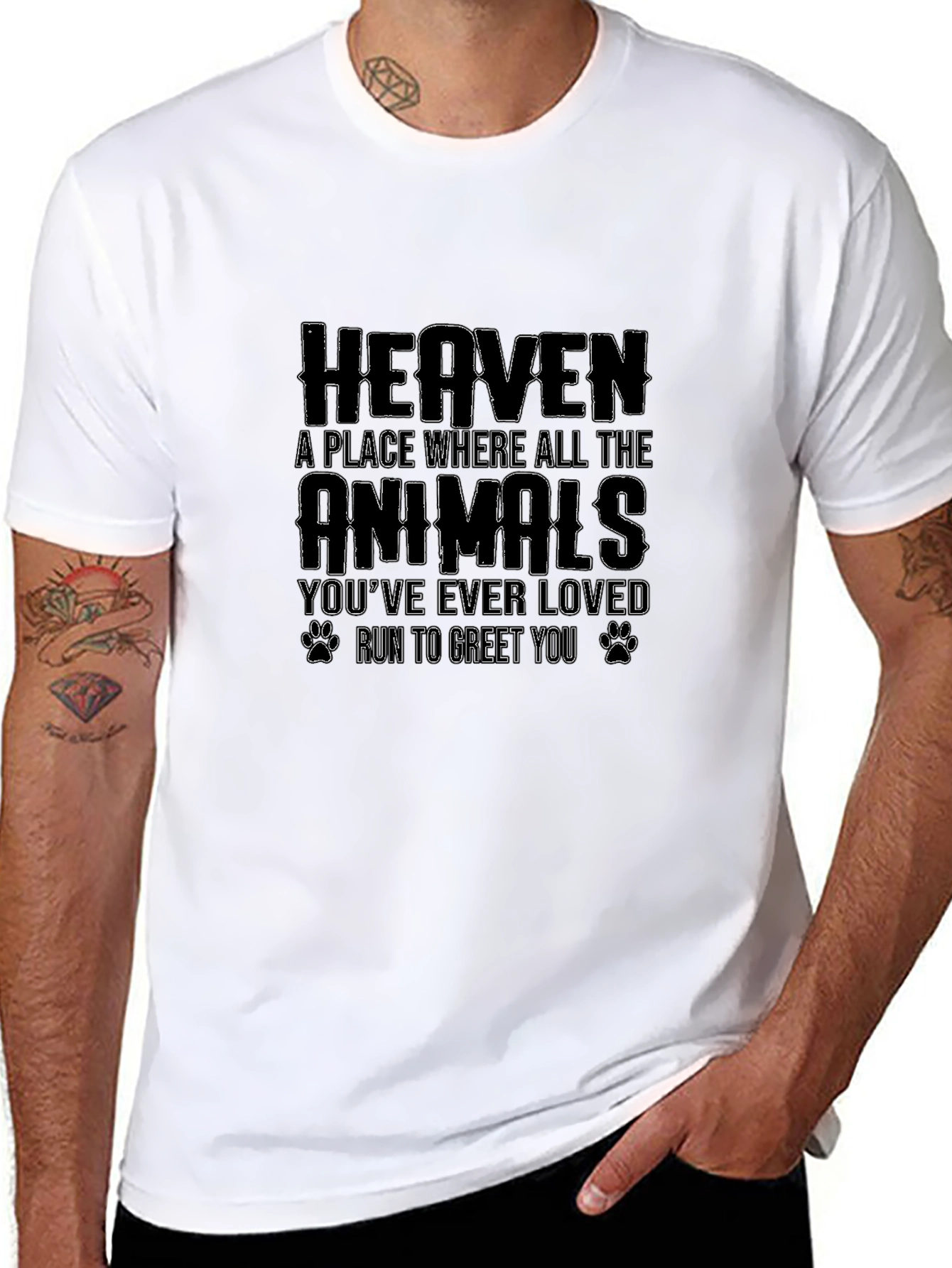 Heaven Animals Loved Graphic T-Shirt